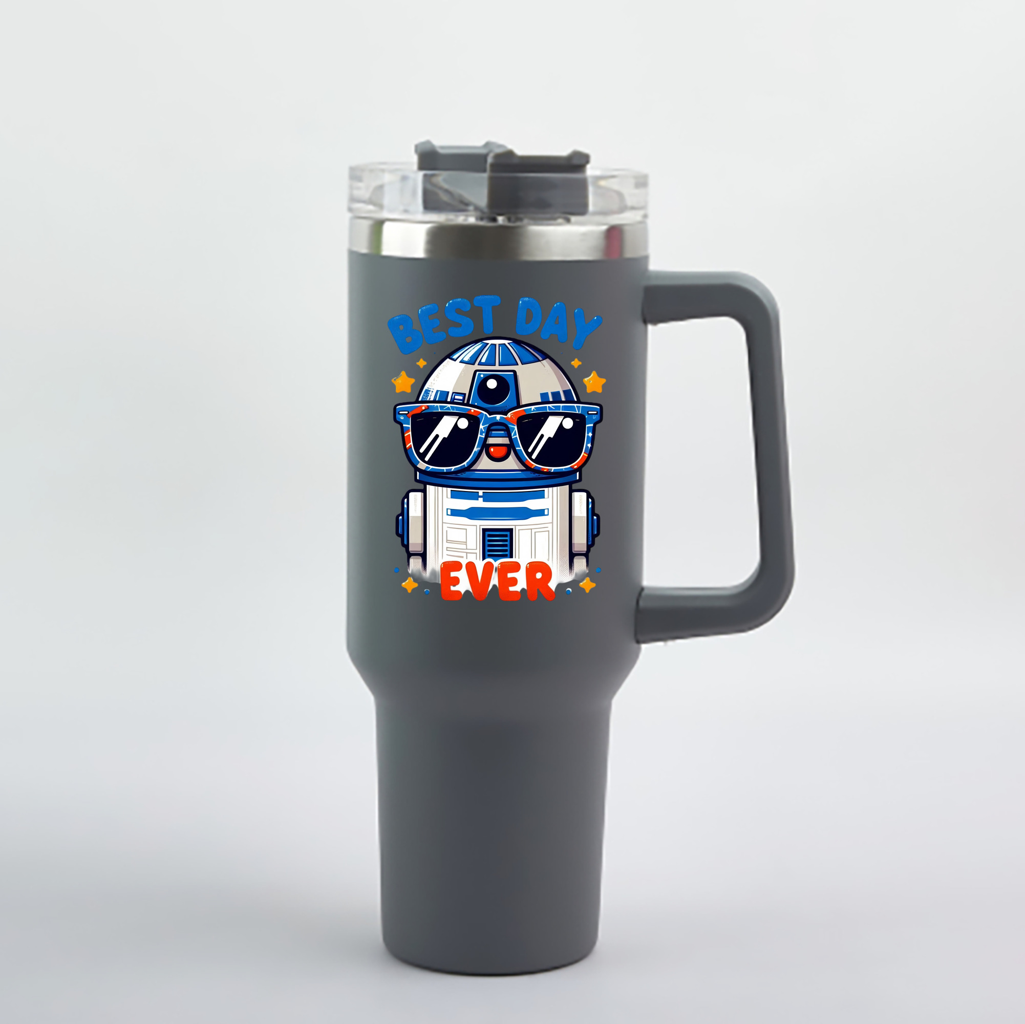 （画像用） スター・ウォーズ Star Wars 1200mL車用タンブラー - クリスタルステッカー（プラスチックストロー付き）
