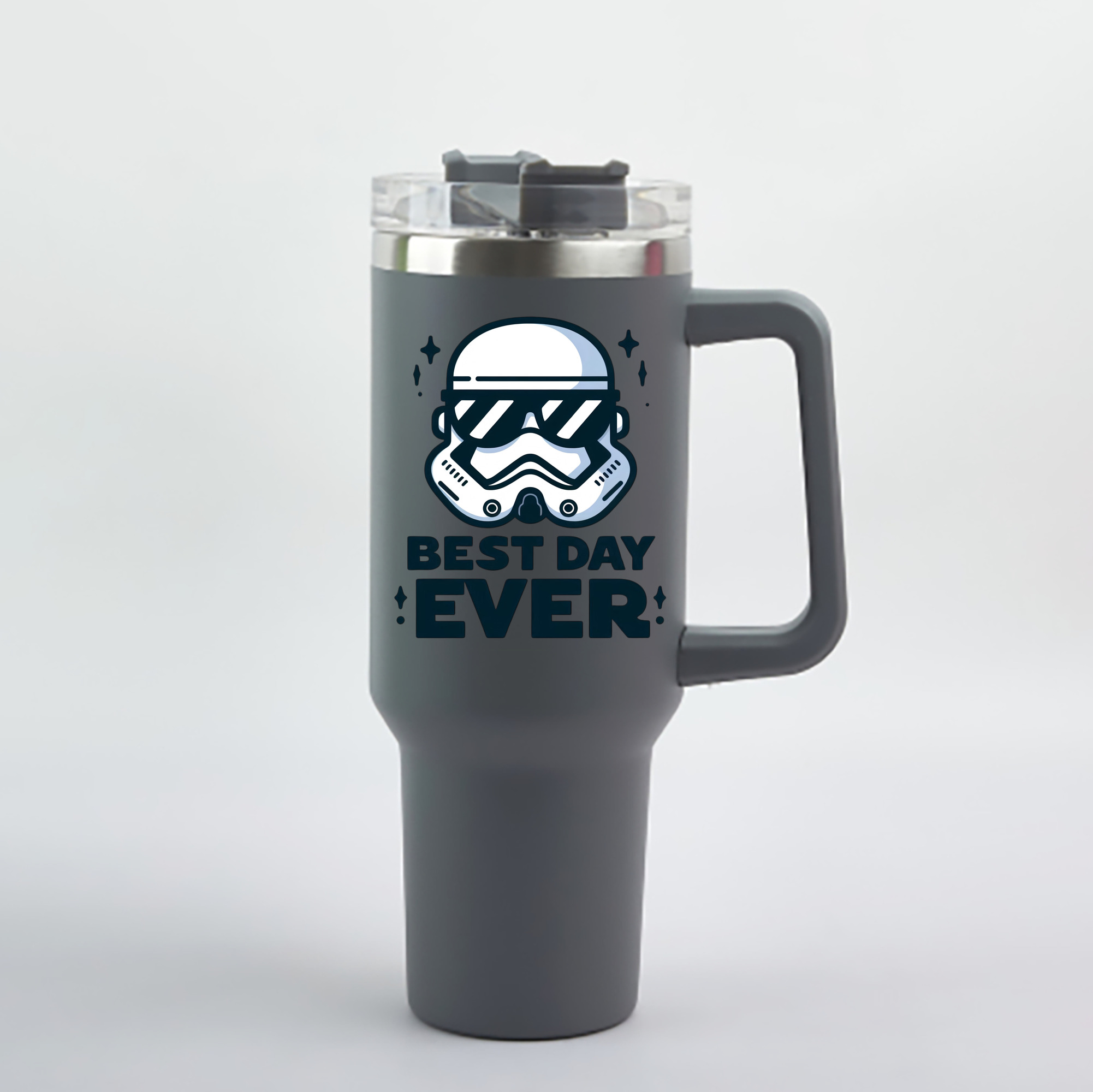 （画像用） スター・ウォーズ Star Wars 1200mL車用タンブラー - クリスタルステッカー（プラスチックストロー付き）
