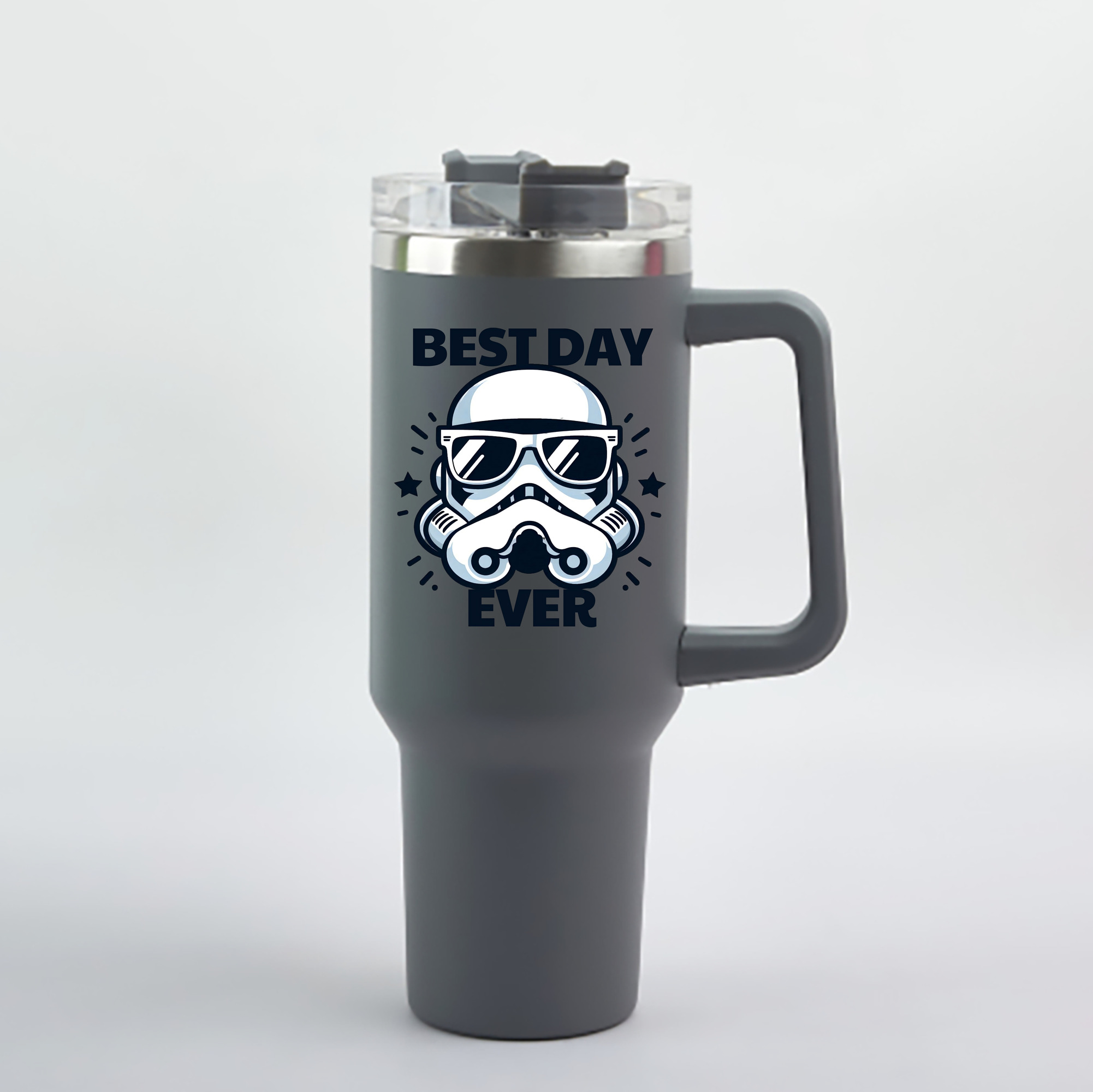 （画像用） スター・ウォーズ Star Wars 1200mL車用タンブラー - クリスタルステッカー（プラスチックストロー付き）