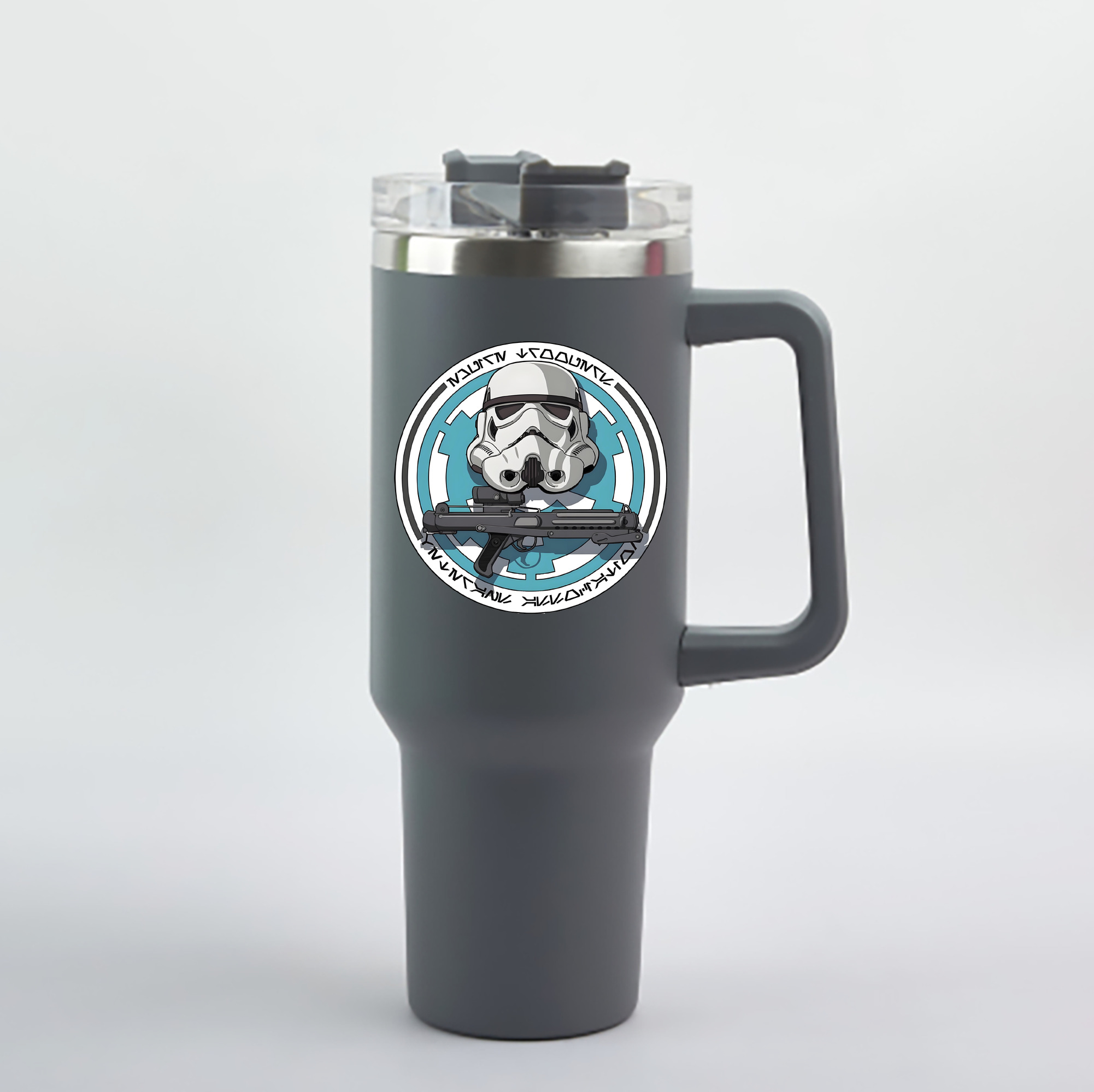 （画像用） スター・ウォーズ Star Wars 1200mL車用タンブラー - クリスタルステッカー（プラスチックストロー付き）