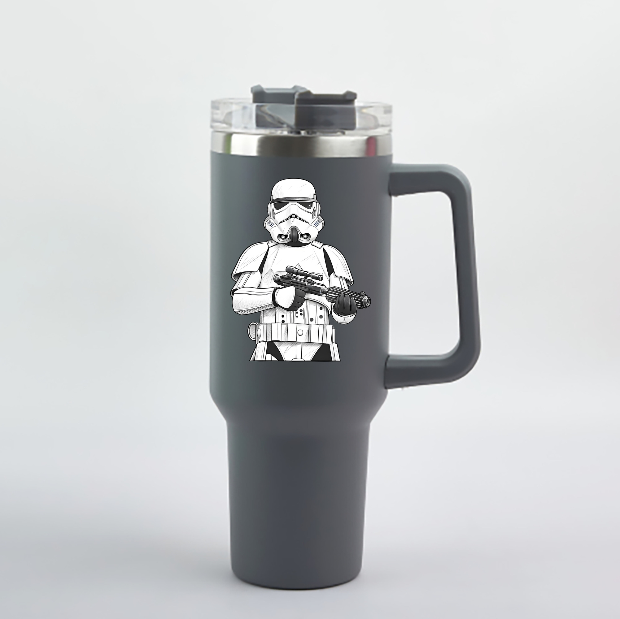 （画像用） スター・ウォーズ Star Wars 1200mL車用タンブラー - クリスタルステッカー（プラスチックストロー付き）