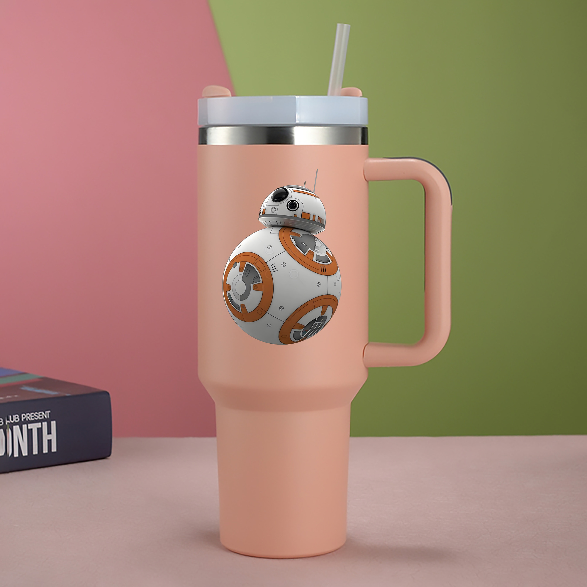 （画像用） スター・ウォーズ Star Wars 1200mL車用タンブラー - クリスタルステッカー（プラスチックストロー付き）