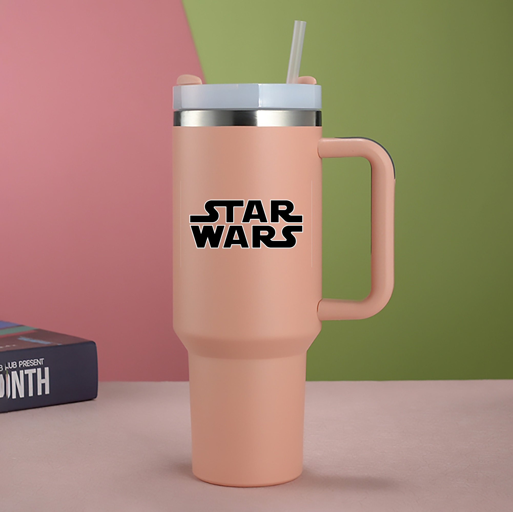 （画像用） スター・ウォーズ Star Wars 1200mL車用タンブラー - クリスタルステッカー（プラスチックストロー付き）
