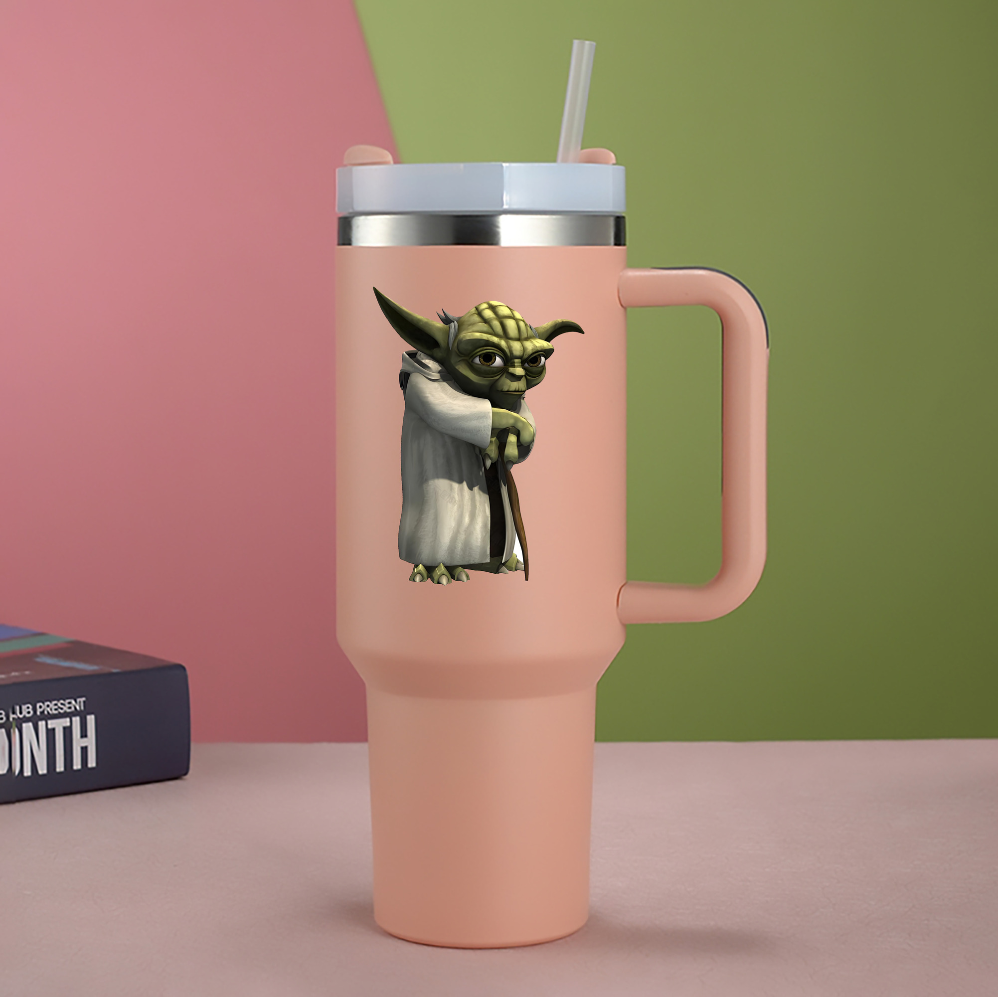 （画像用） スター・ウォーズ Star Wars 1200mL車用タンブラー - クリスタルステッカー（プラスチックストロー付き）