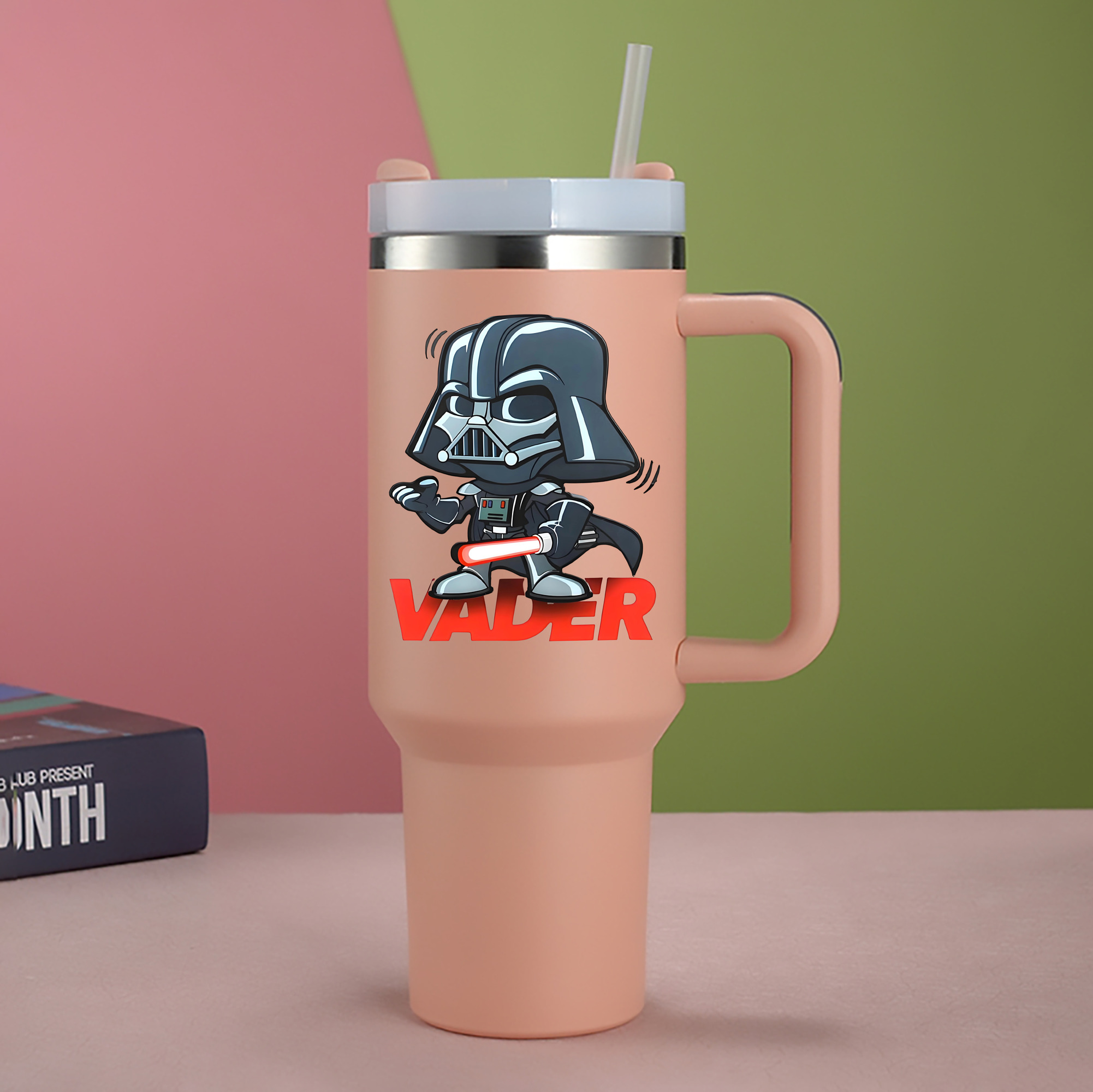 （画像用） スター・ウォーズ Star Wars 1200mL車用タンブラー - クリスタルステッカー（プラスチックストロー付き）