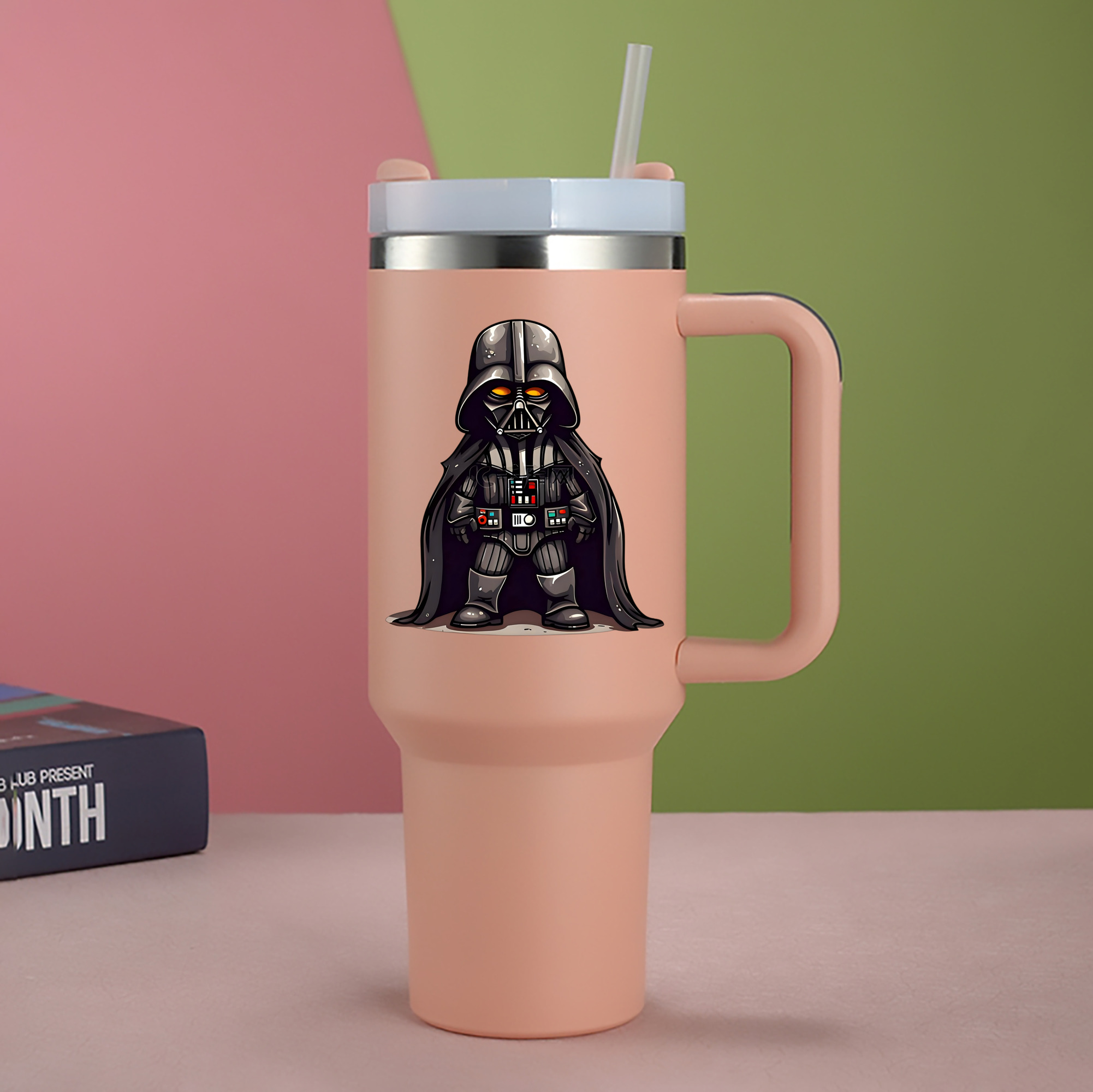 （画像用） スター・ウォーズ Star Wars 1200mL車用タンブラー - クリスタルステッカー（プラスチックストロー付き）