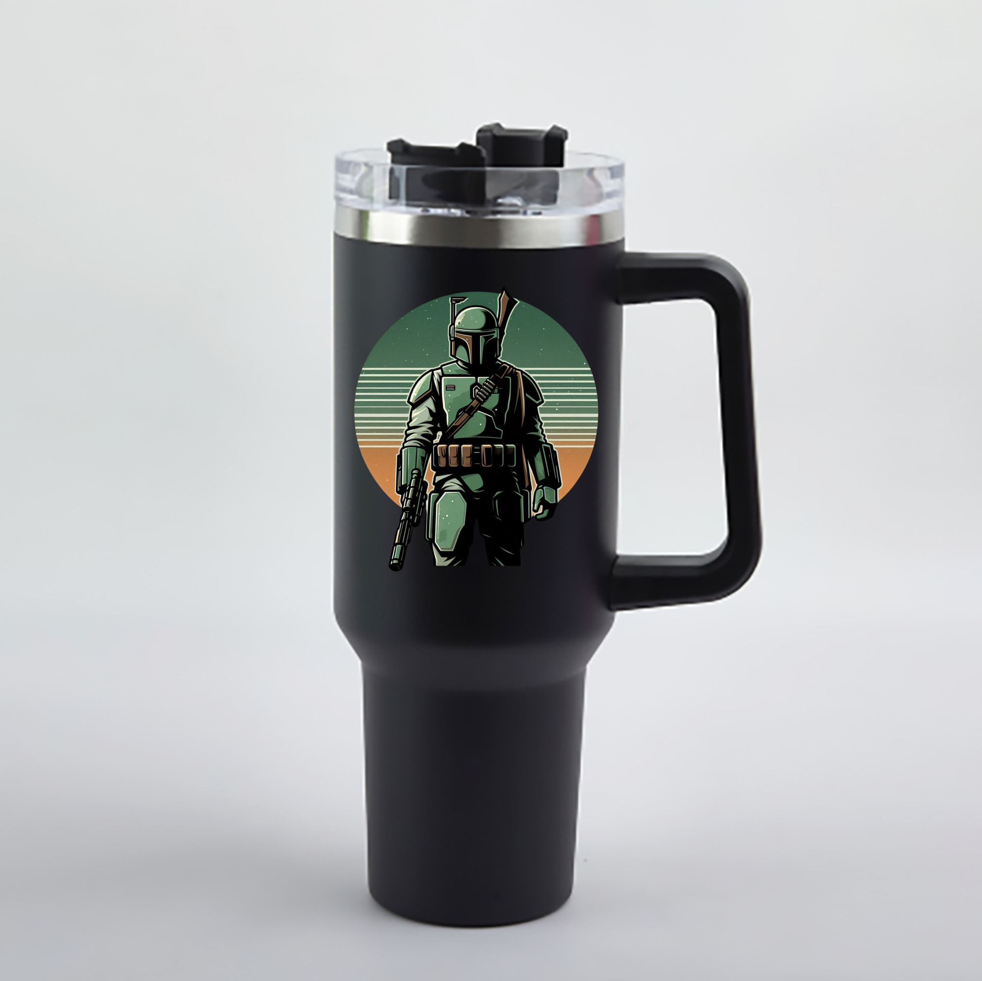 （画像用） スター・ウォーズ Star Wars 1200mL車用タンブラー - クリスタルステッカー（プラスチックストロー付き）