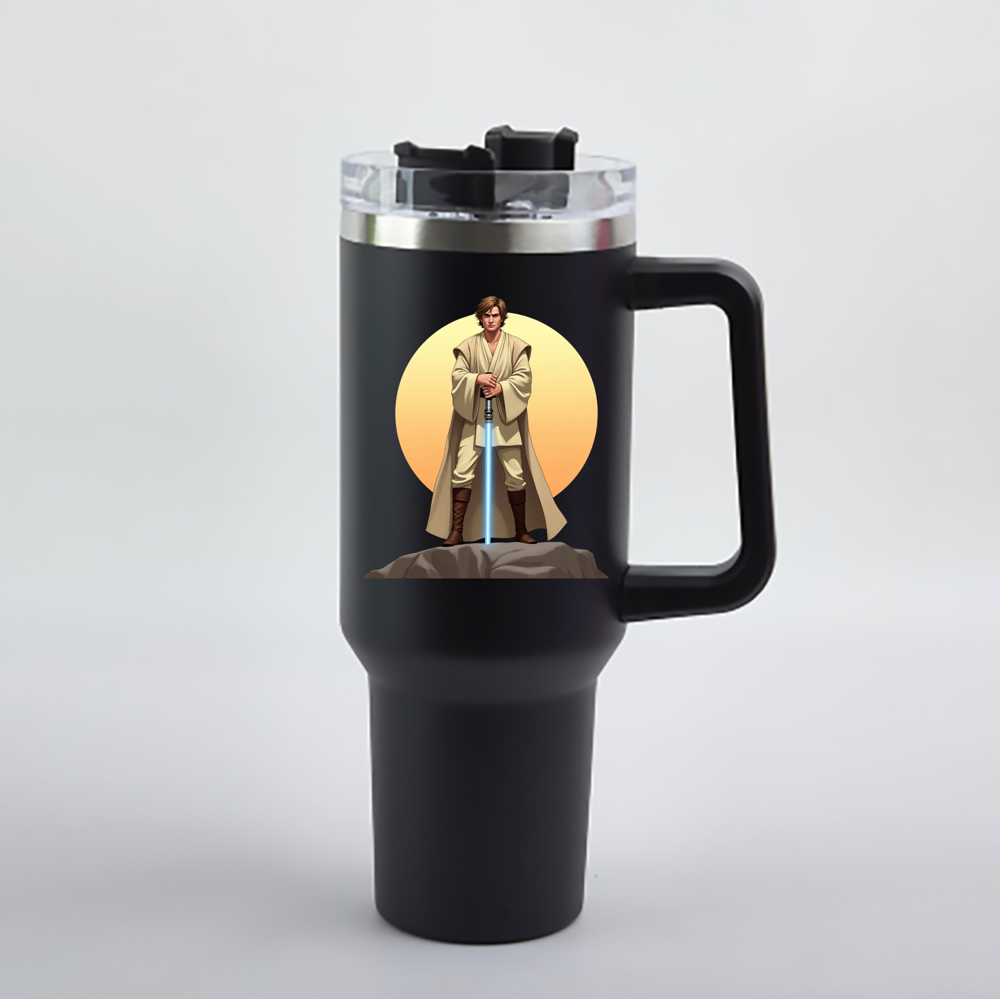 （画像用） スター・ウォーズ Star Wars 1200mL車用タンブラー - クリスタルステッカー（プラスチックストロー付き）