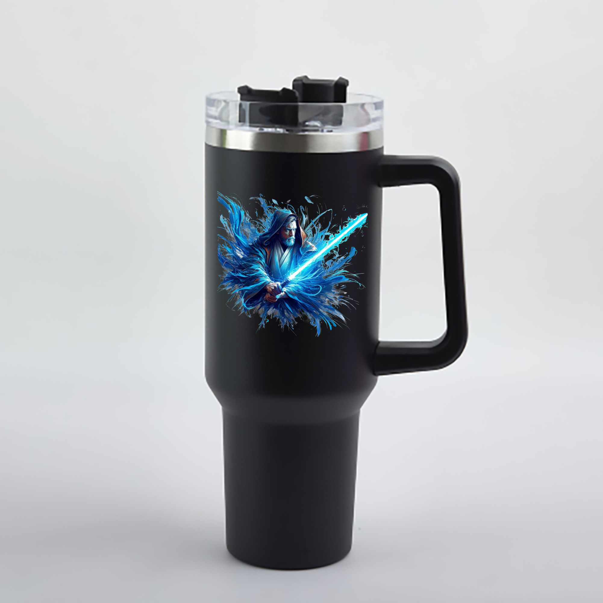 （画像用） スター・ウォーズ Star Wars 1200mL車用タンブラー - クリスタルステッカー（プラスチックストロー付き）