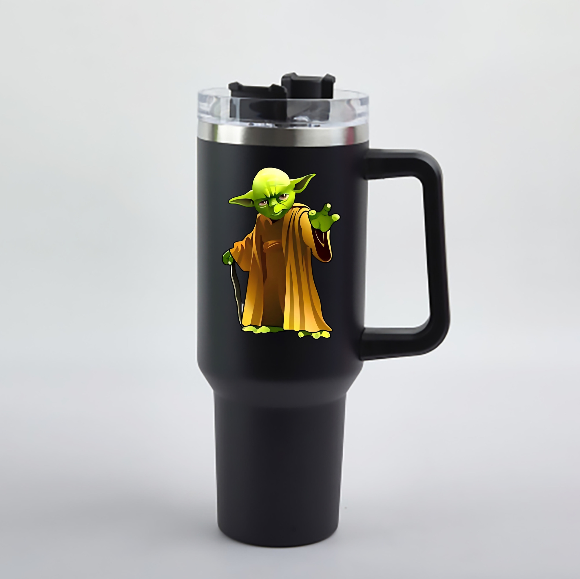 （画像用） スター・ウォーズ Star Wars 1200mL車用タンブラー - クリスタルステッカー（プラスチックストロー付き）
