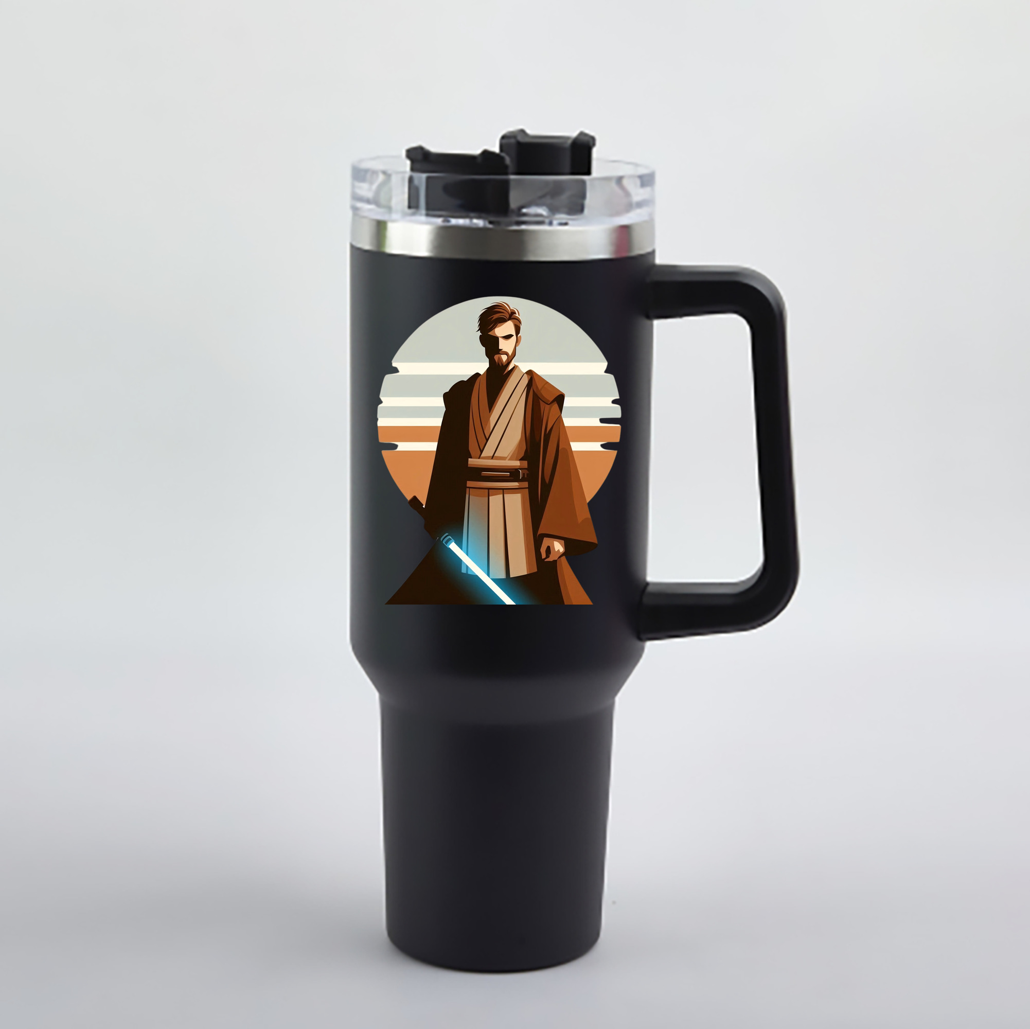 （画像用） スター・ウォーズ Star Wars 1200mL車用タンブラー - クリスタルステッカー（プラスチックストロー付き）