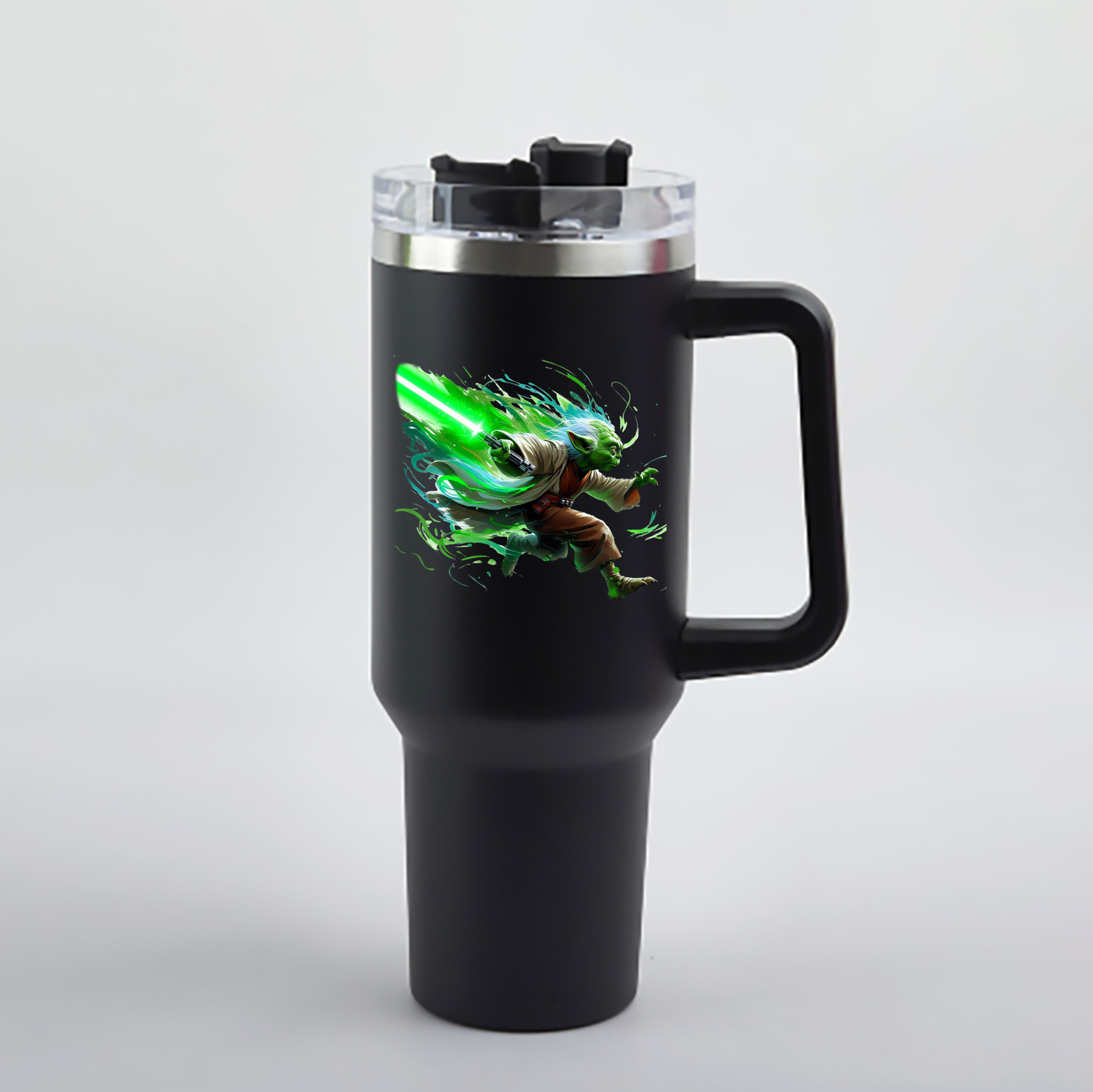 （画像用） スター・ウォーズ Star Wars 1200mL車用タンブラー - クリスタルステッカー（プラスチックストロー付き）