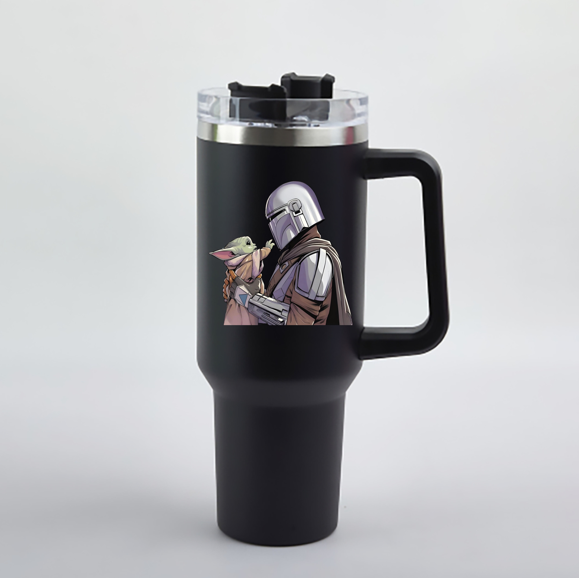 （画像用） スター・ウォーズ Star Wars 1200mL車用タンブラー - クリスタルステッカー（プラスチックストロー付き）