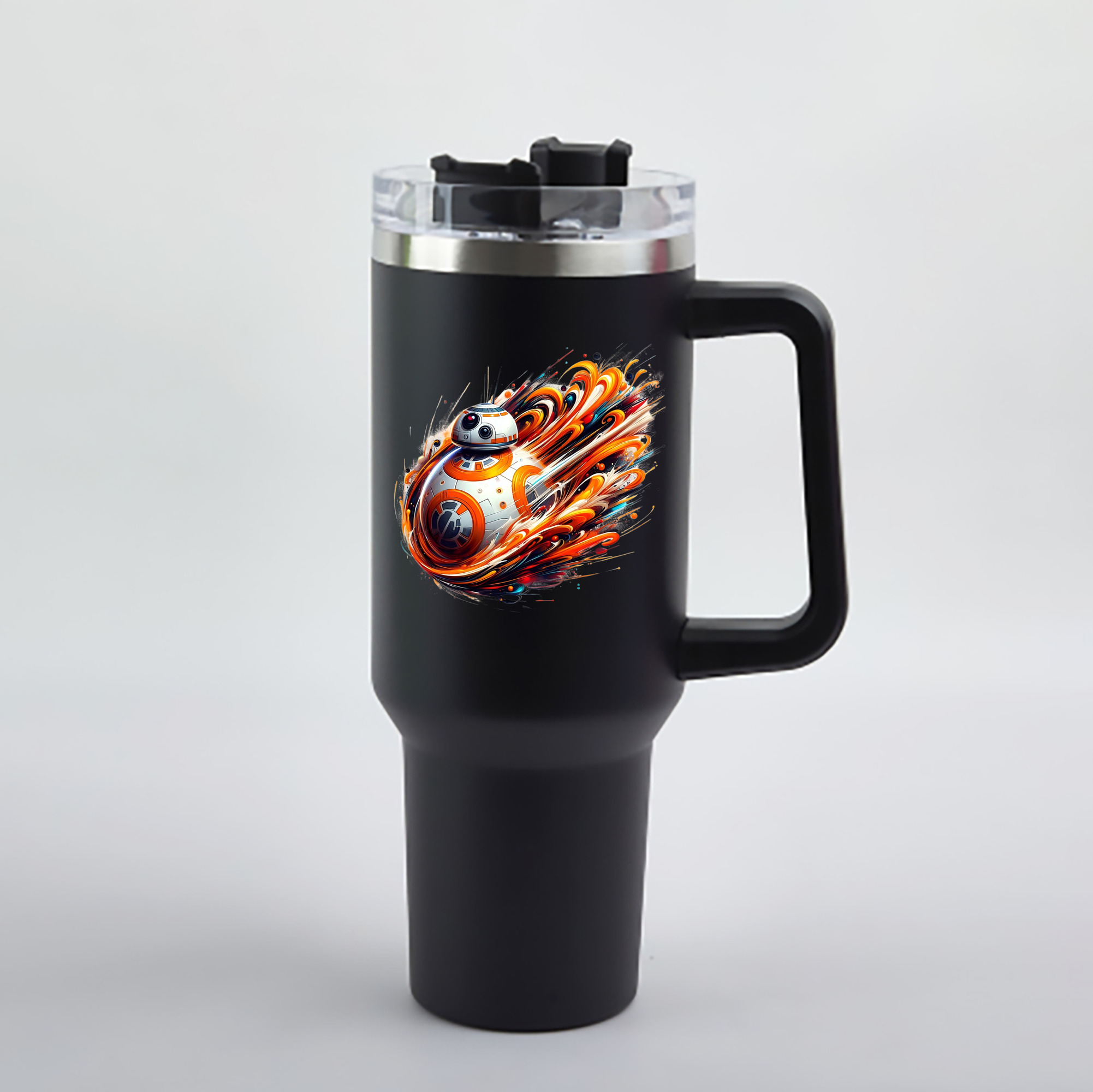 （画像用） スター・ウォーズ Star Wars 1200mL車用タンブラー - クリスタルステッカー（プラスチックストロー付き）