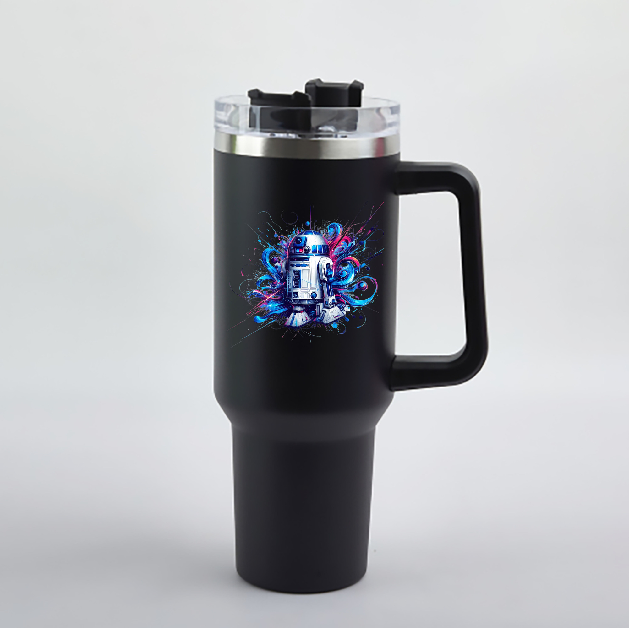 （画像用） スター・ウォーズ Star Wars 1200mL車用タンブラー - クリスタルステッカー（プラスチックストロー付き）