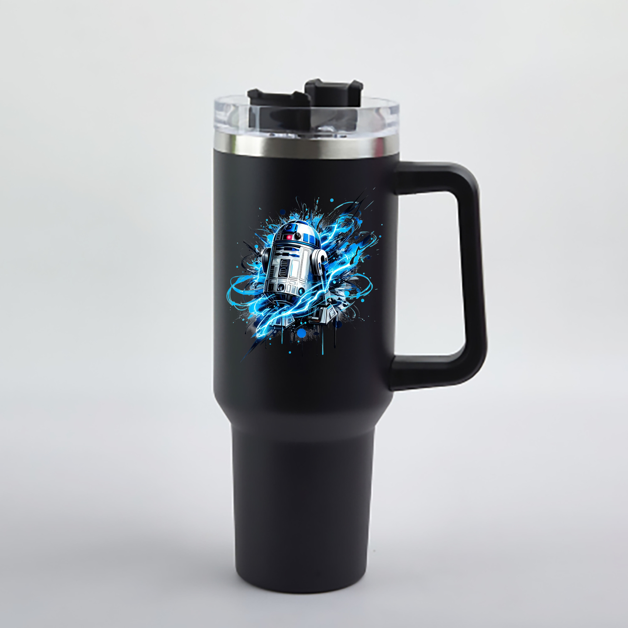 （画像用） スター・ウォーズ Star Wars 1200mL車用タンブラー - クリスタルステッカー（プラスチックストロー付き）