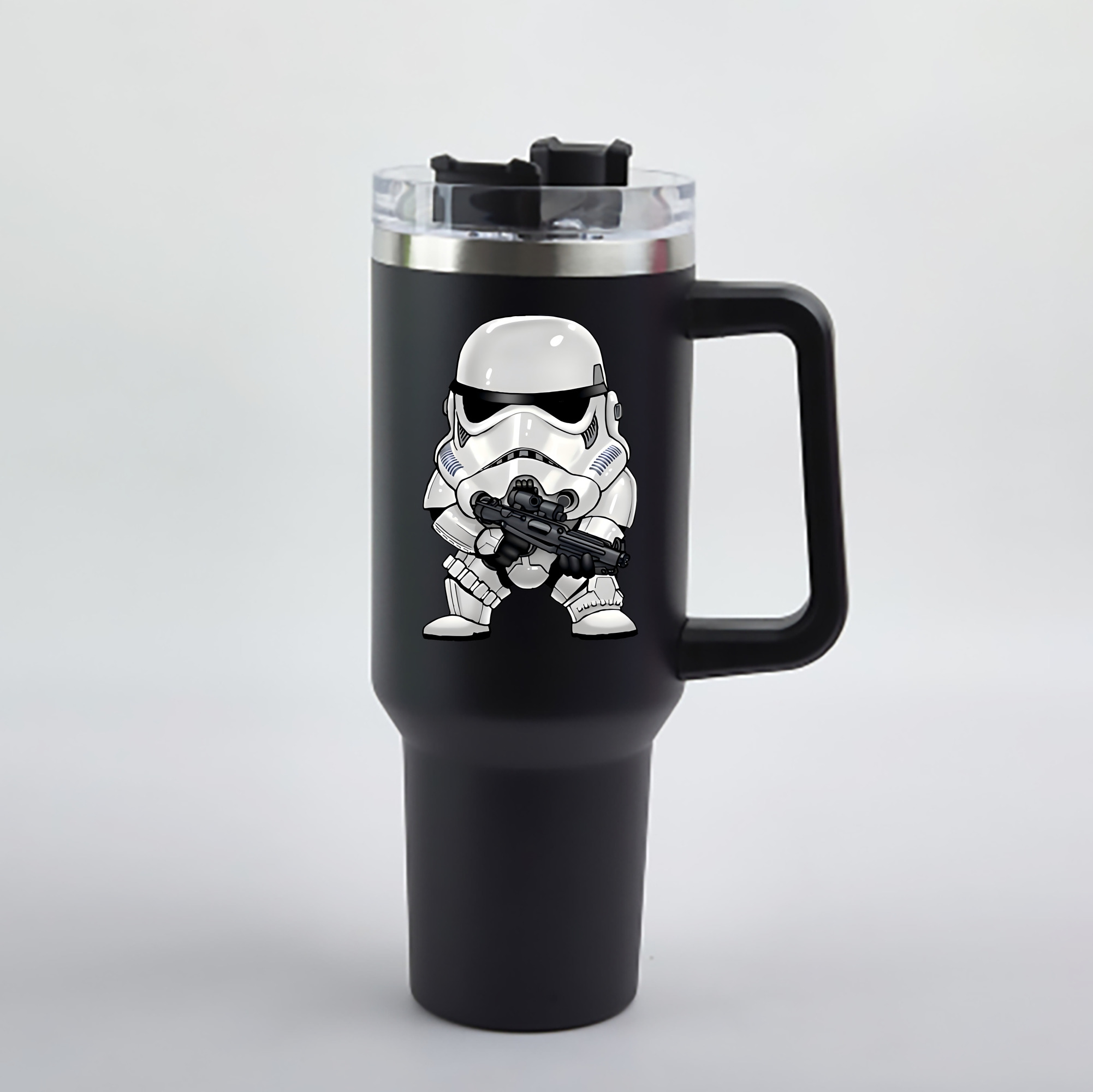 （画像用） スター・ウォーズ Star Wars 1200mL車用タンブラー - クリスタルステッカー（プラスチックストロー付き）