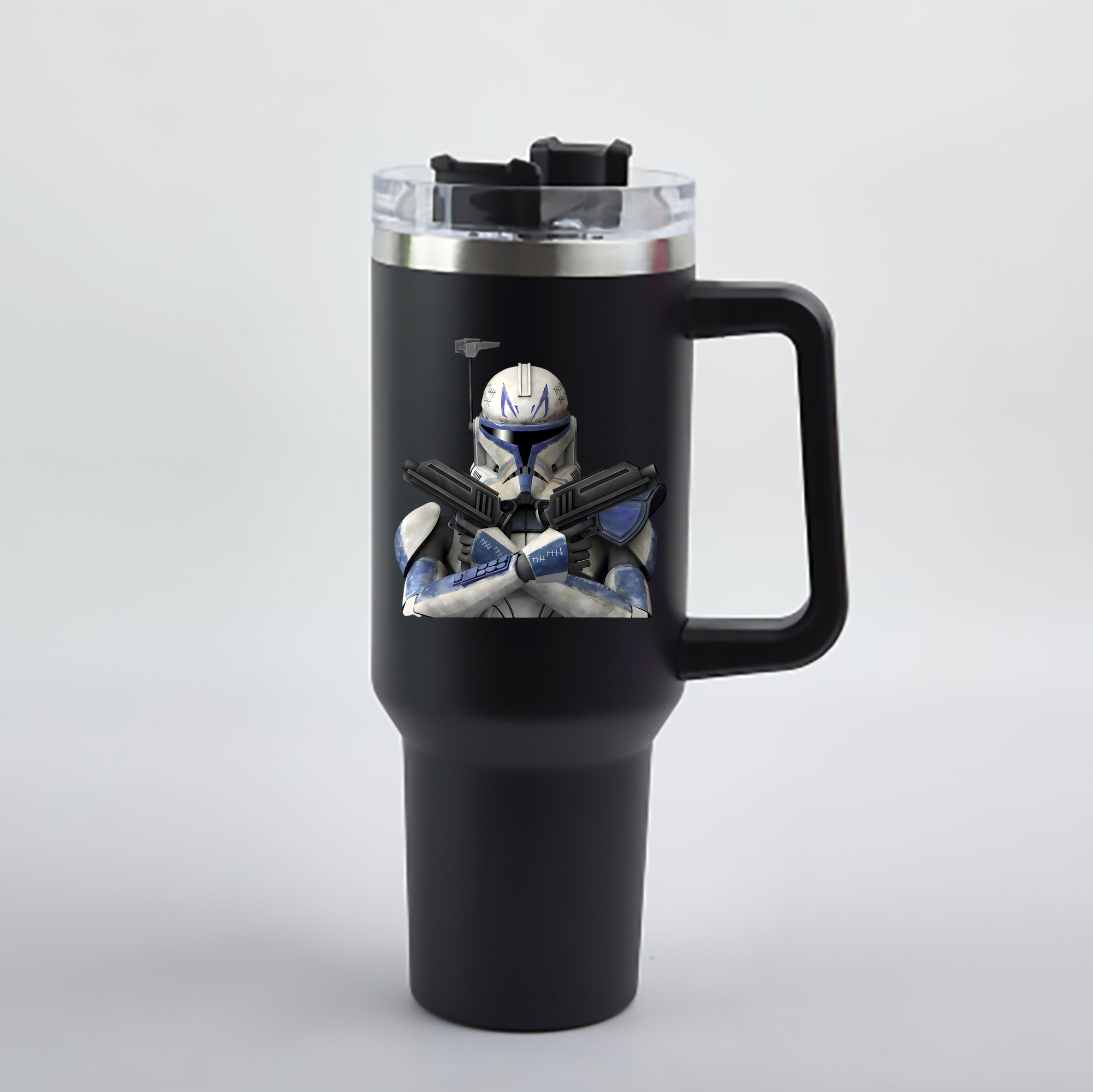 （画像用） スター・ウォーズ Star Wars 1200mL車用タンブラー - クリスタルステッカー（プラスチックストロー付き）