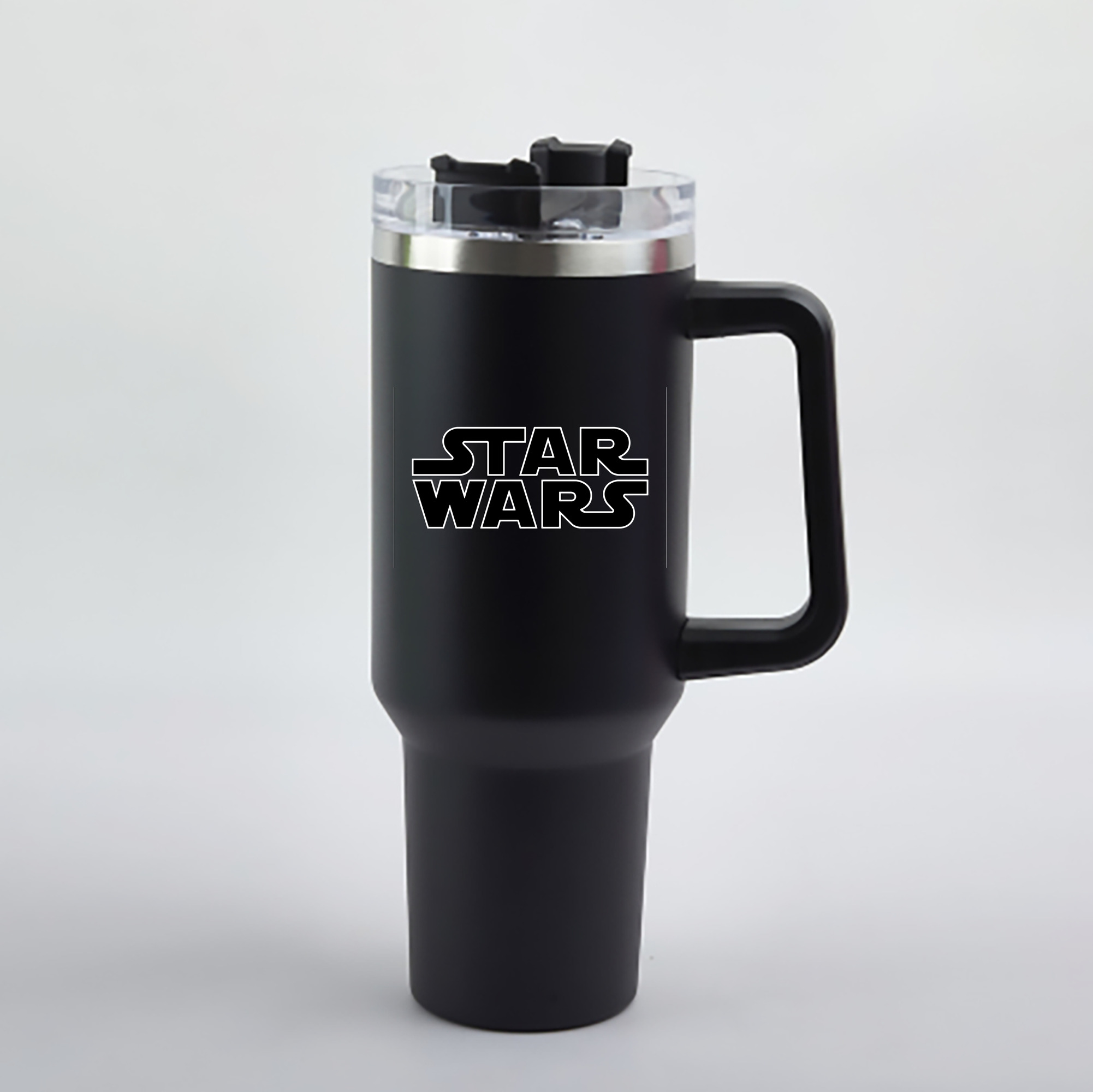 （画像用） スター・ウォーズ Star Wars 1200mL車用タンブラー - クリスタルステッカー（プラスチックストロー付き）