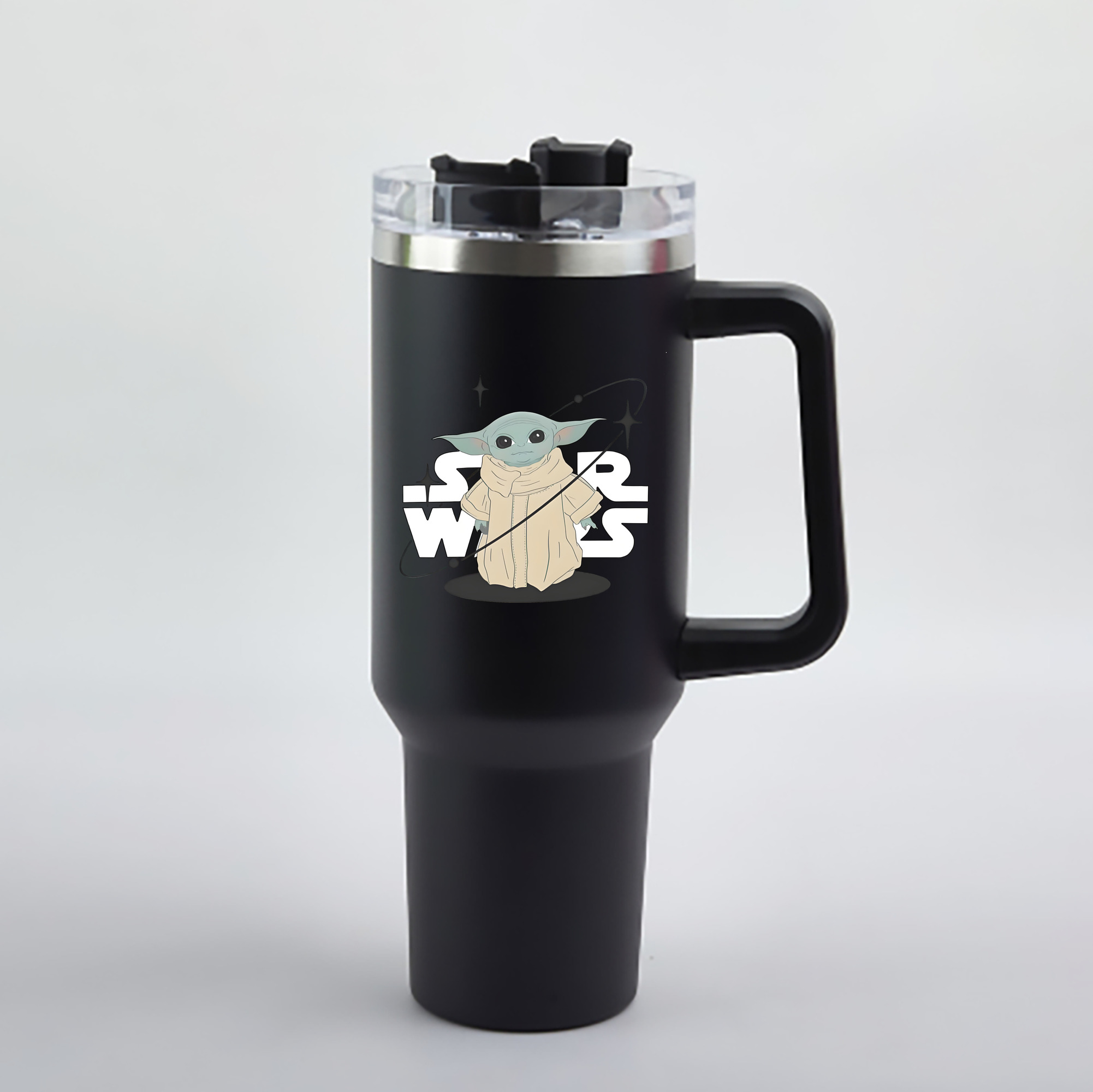（画像用） スター・ウォーズ Star Wars 1200mL車用タンブラー - クリスタルステッカー（プラスチックストロー付き）