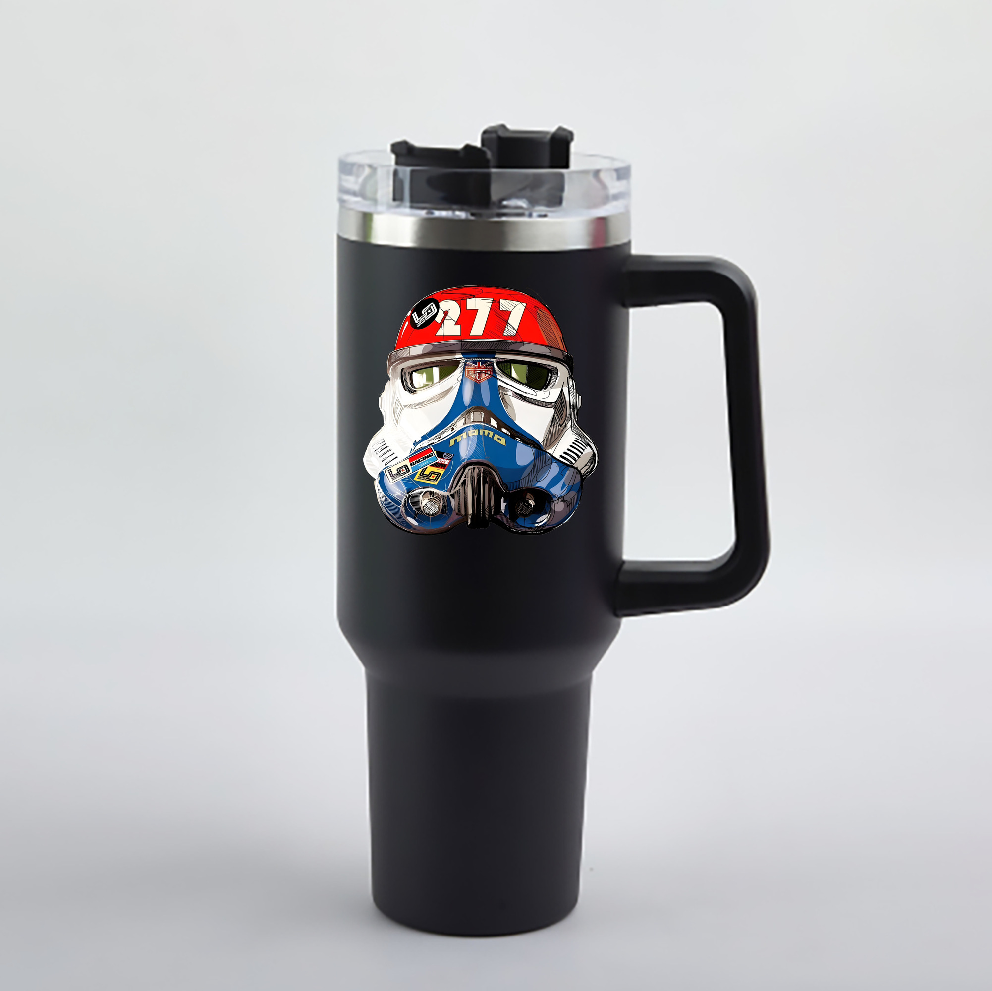 （画像用） スター・ウォーズ Star Wars 1200mL車用タンブラー - クリスタルステッカー（プラスチックストロー付き）