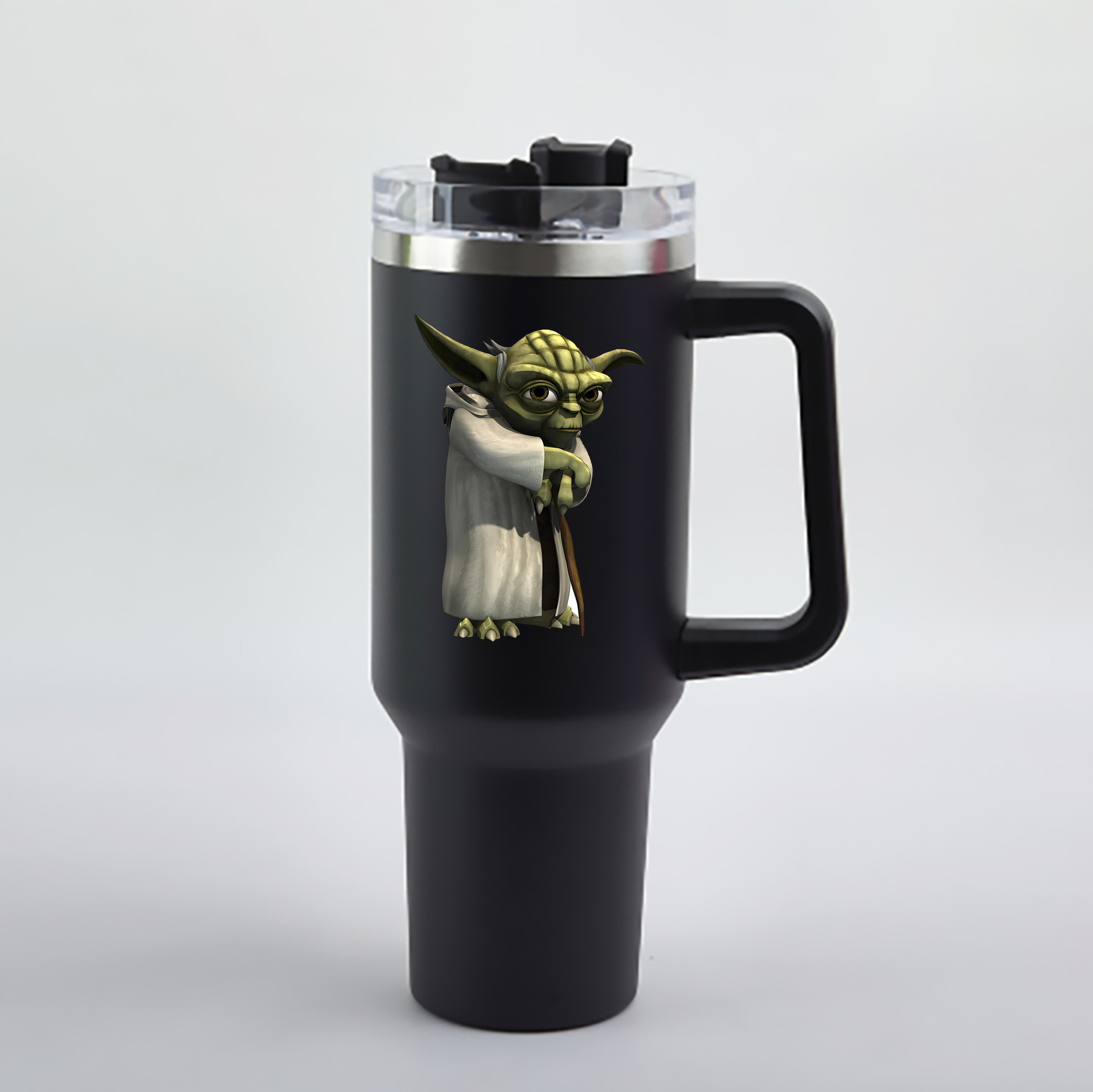 （画像用） スター・ウォーズ Star Wars 1200mL車用タンブラー - クリスタルステッカー（プラスチックストロー付き）