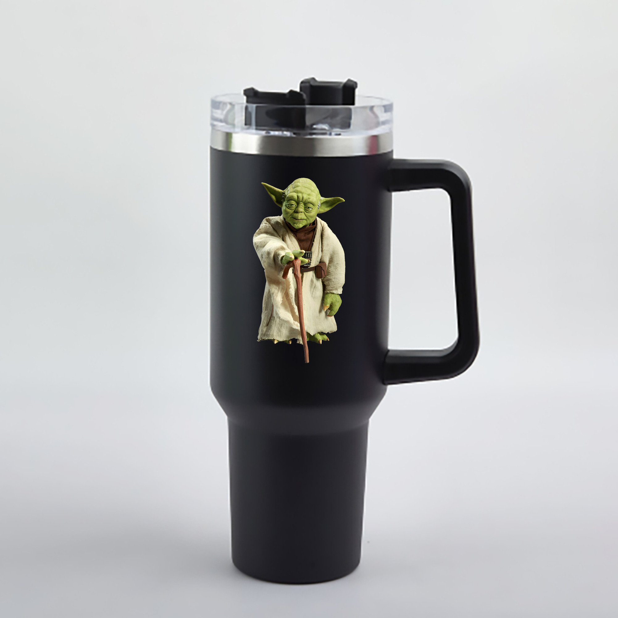 （画像用） スター・ウォーズ Star Wars 1200mL車用タンブラー - クリスタルステッカー（プラスチックストロー付き）