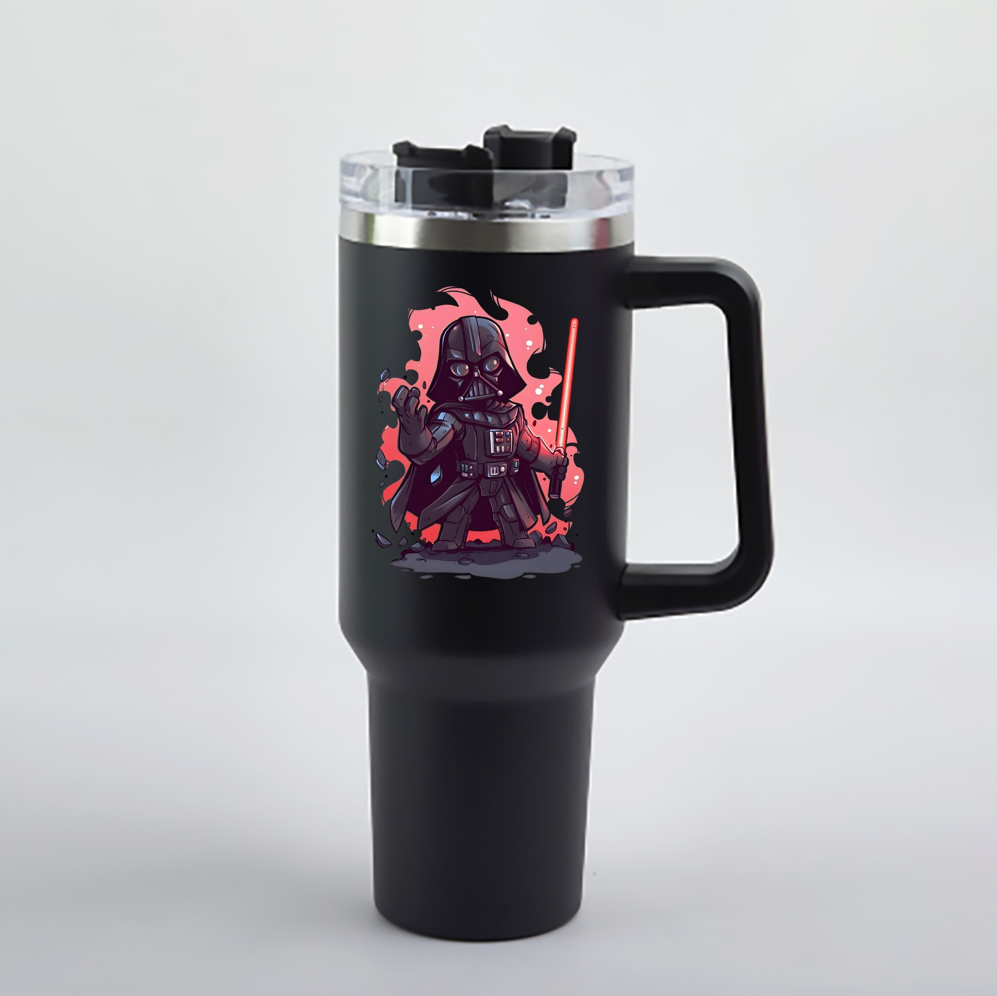 （画像用） スター・ウォーズ Star Wars 1200mL車用タンブラー - クリスタルステッカー（プラスチックストロー付き）