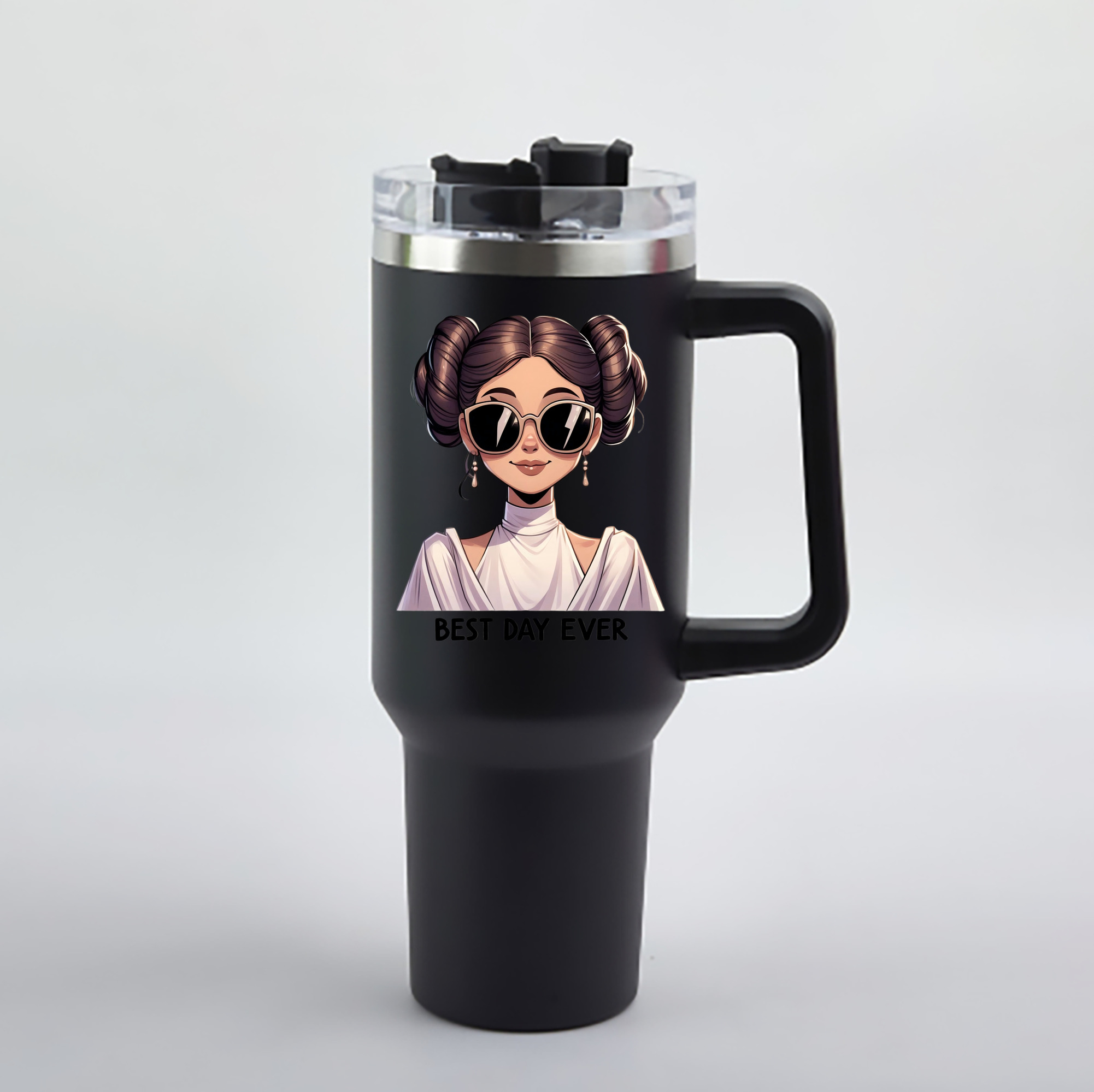 （画像用） スター・ウォーズ Star Wars 1200mL車用タンブラー - クリスタルステッカー（プラスチックストロー付き）