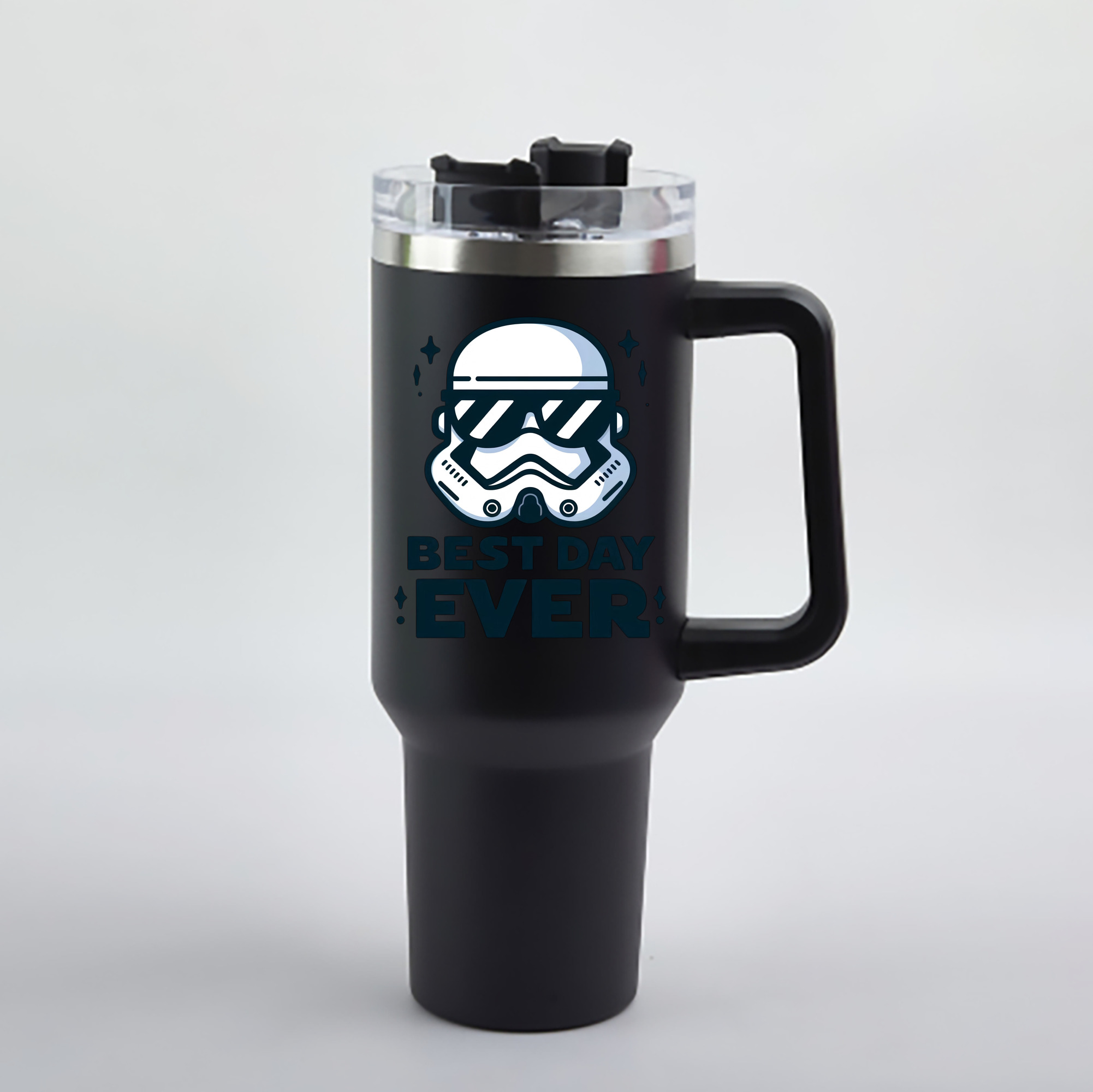 （画像用） スター・ウォーズ Star Wars 1200mL車用タンブラー - クリスタルステッカー（プラスチックストロー付き）
