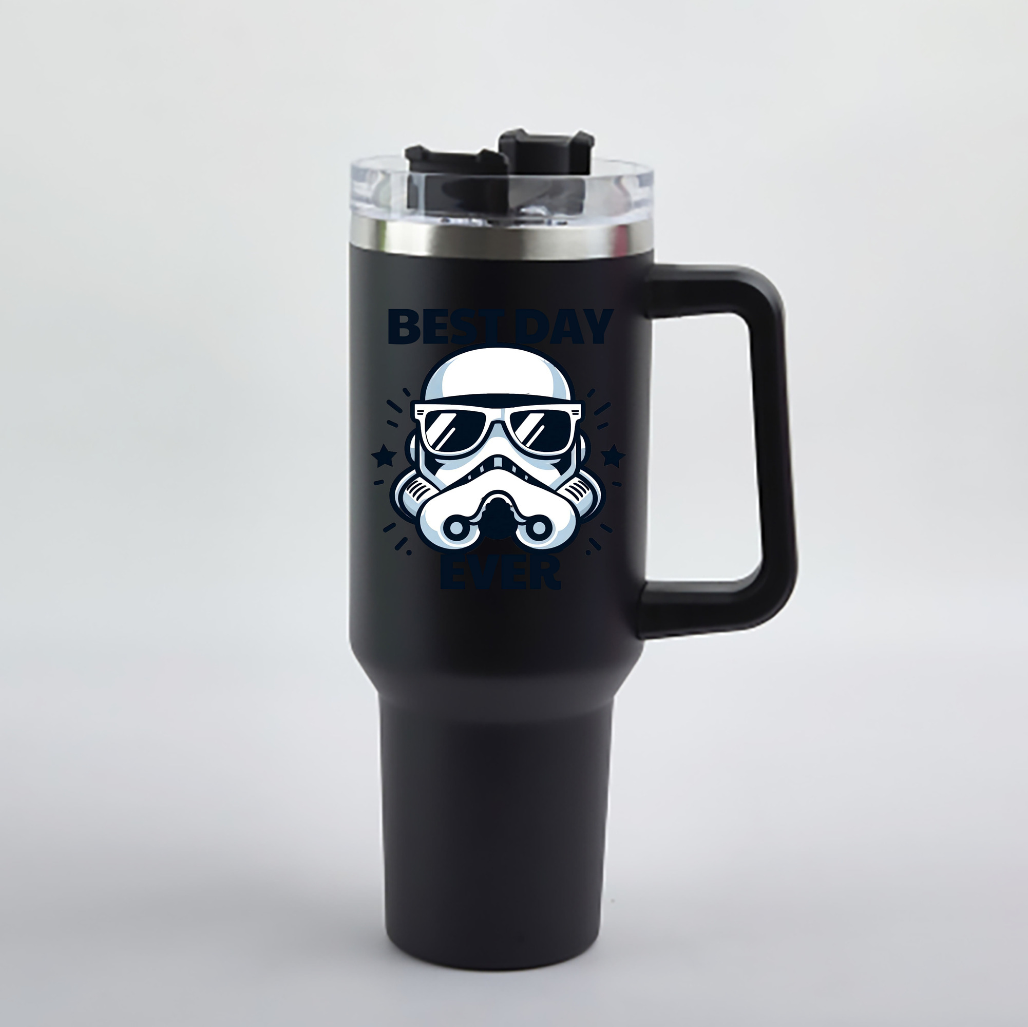 （画像用） スター・ウォーズ Star Wars 1200mL車用タンブラー - クリスタルステッカー（プラスチックストロー付き）