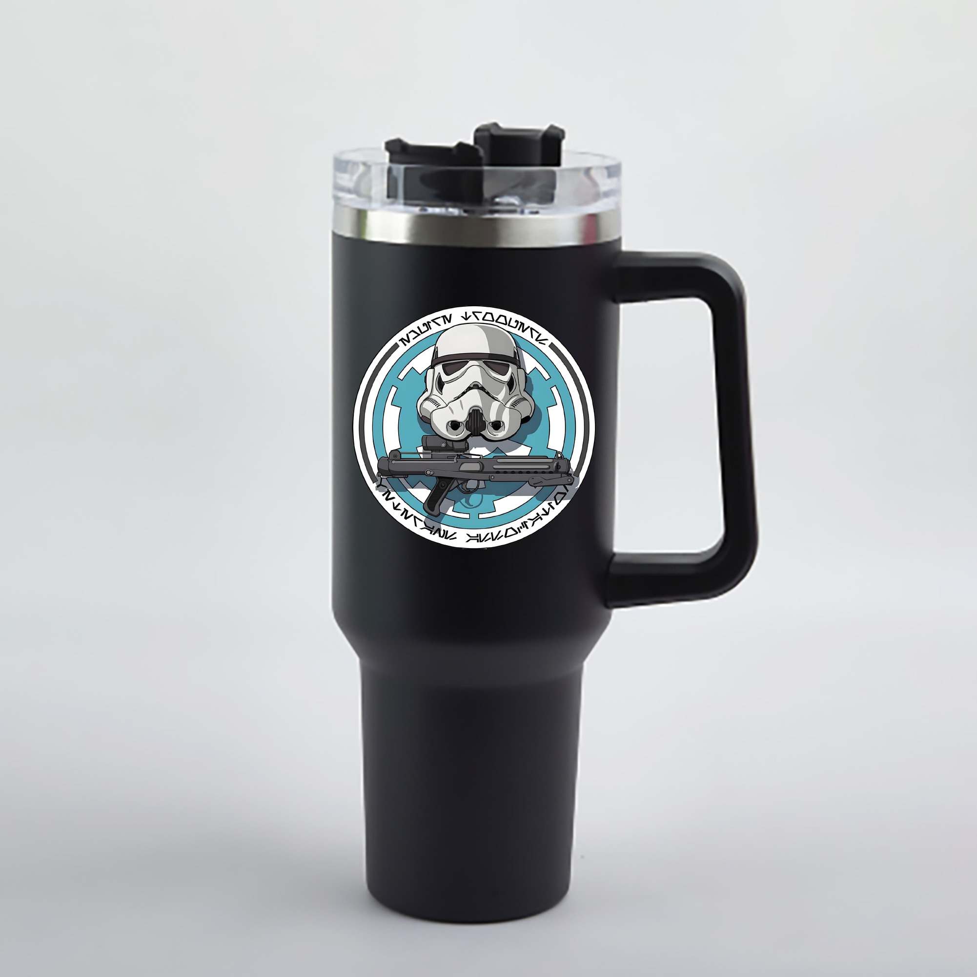 （画像用） スター・ウォーズ Star Wars 1200mL車用タンブラー - クリスタルステッカー（プラスチックストロー付き）