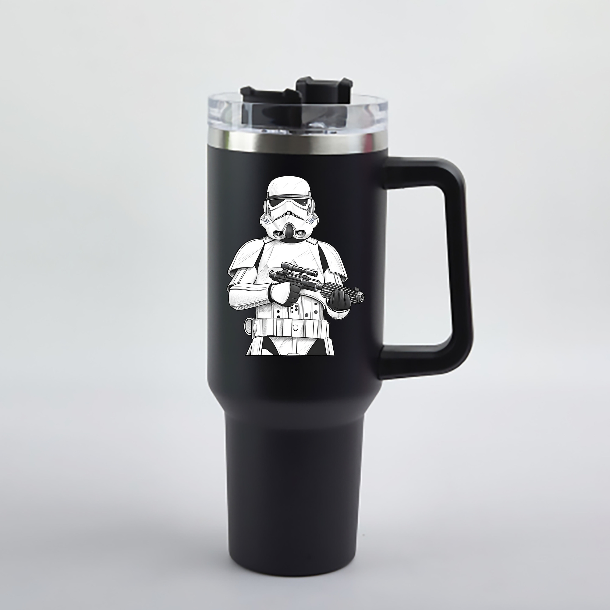 （画像用） スター・ウォーズ Star Wars 1200mL車用タンブラー - クリスタルステッカー（プラスチックストロー付き）