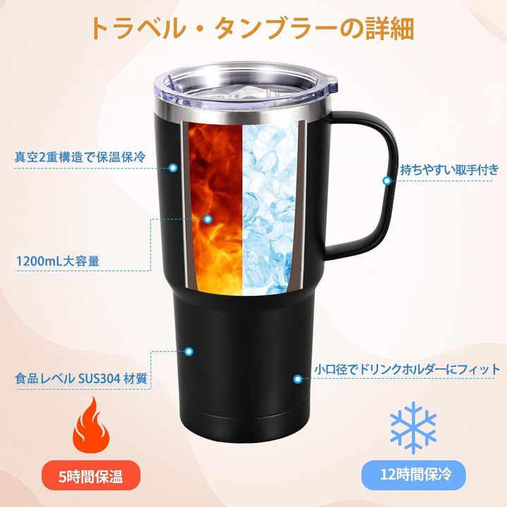 スター・ウォーズ Star Wars 1200mL車用タンブラー - クリスタルステッカー（プラスチックストロー付き）