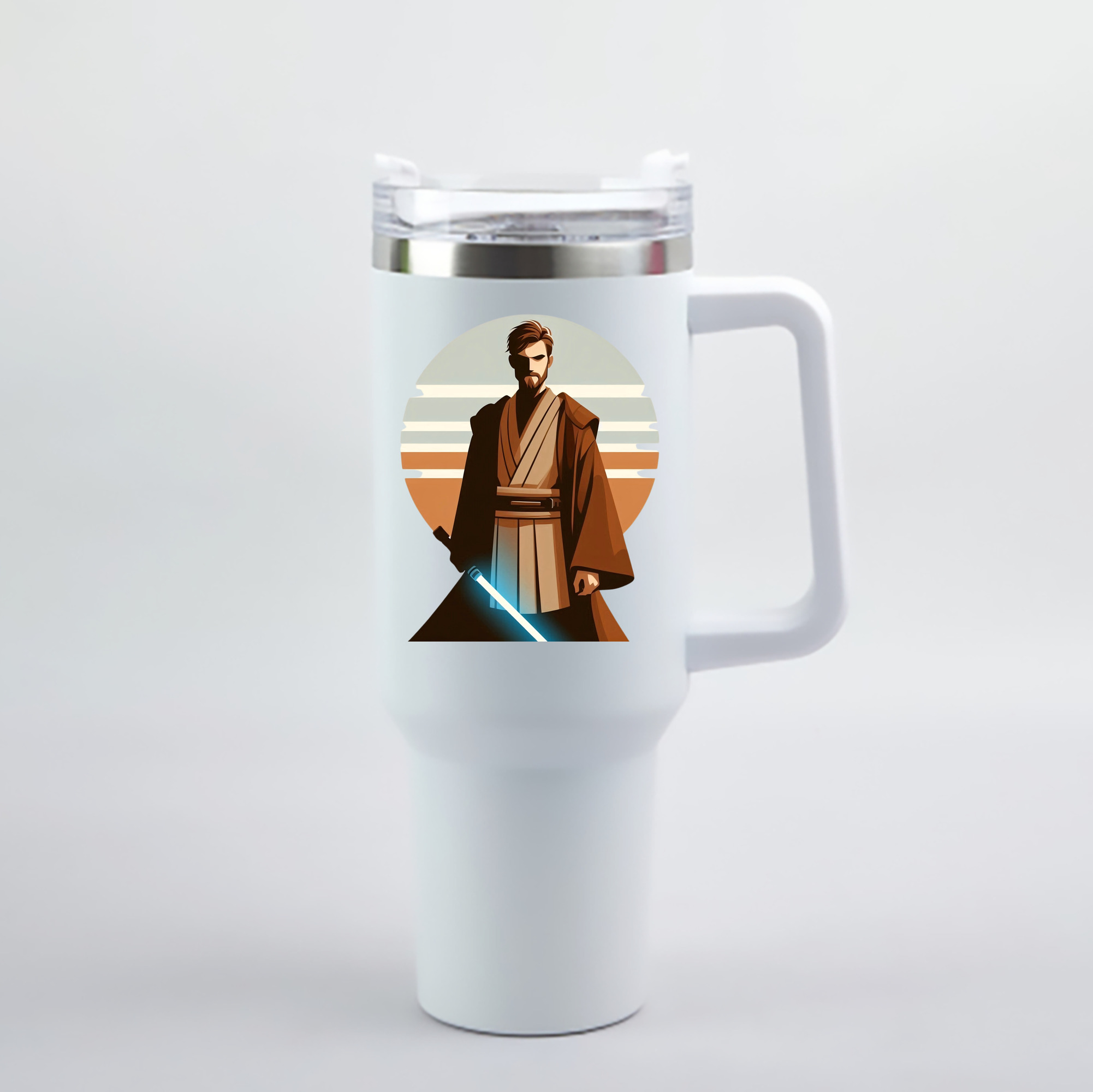 （画像用） スター・ウォーズ Star Wars 1200mL車用タンブラー - クリスタルステッカー（プラスチックストロー付き）