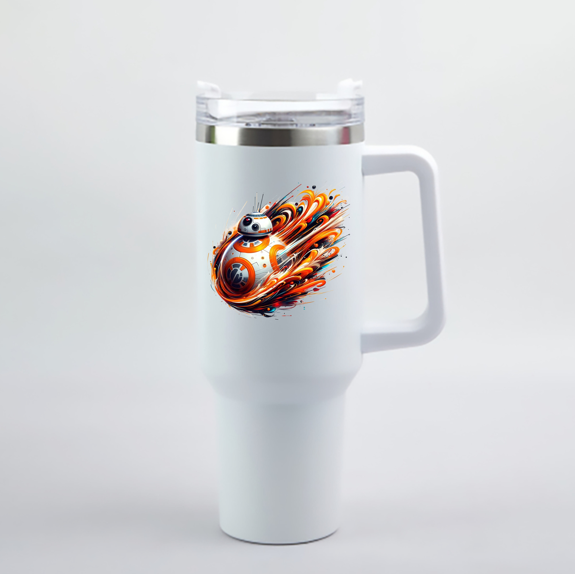（画像用） スター・ウォーズ Star Wars 1200mL車用タンブラー - クリスタルステッカー（プラスチックストロー付き）