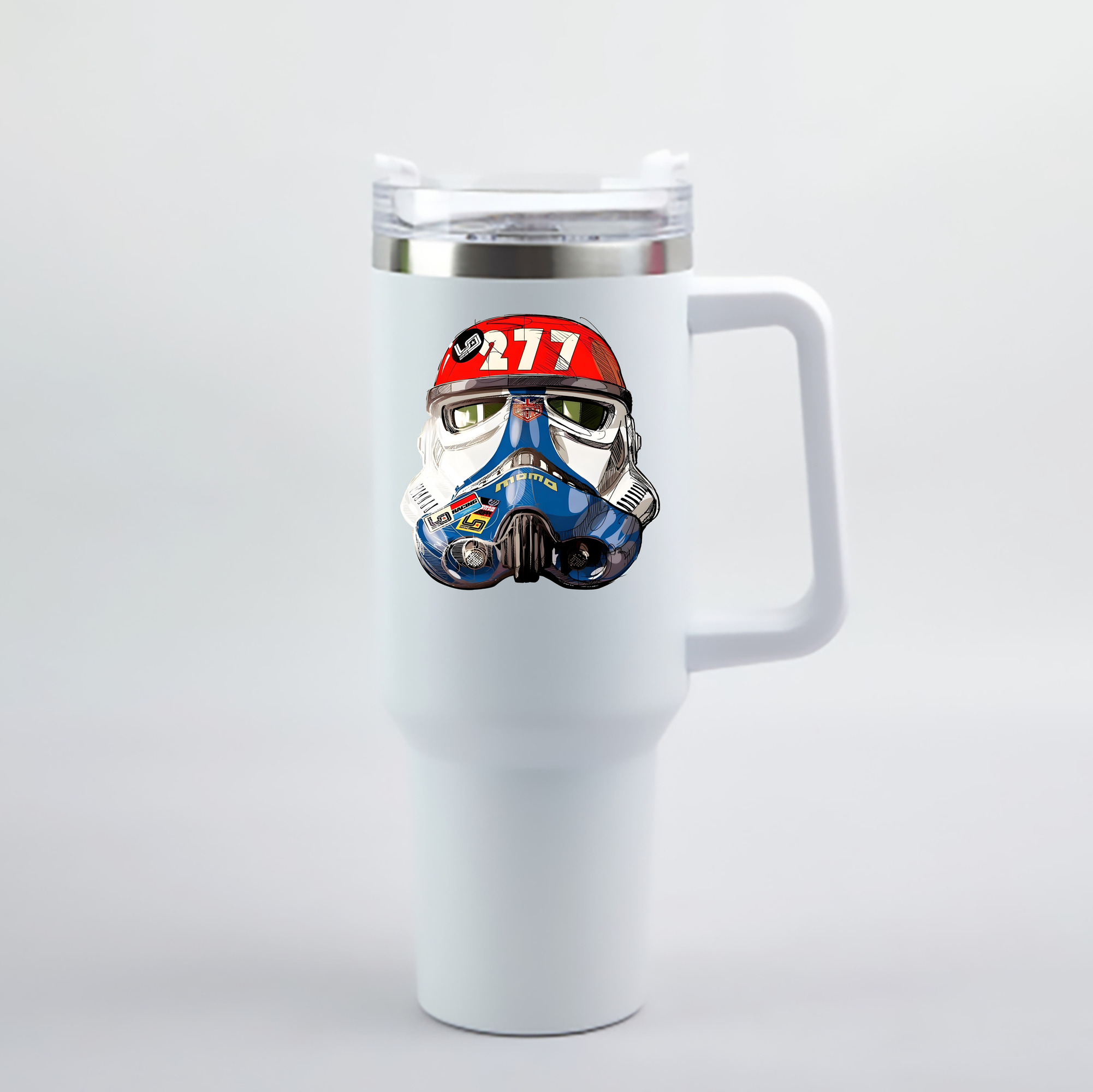 （画像用） スター・ウォーズ Star Wars 1200mL車用タンブラー - クリスタルステッカー（プラスチックストロー付き）