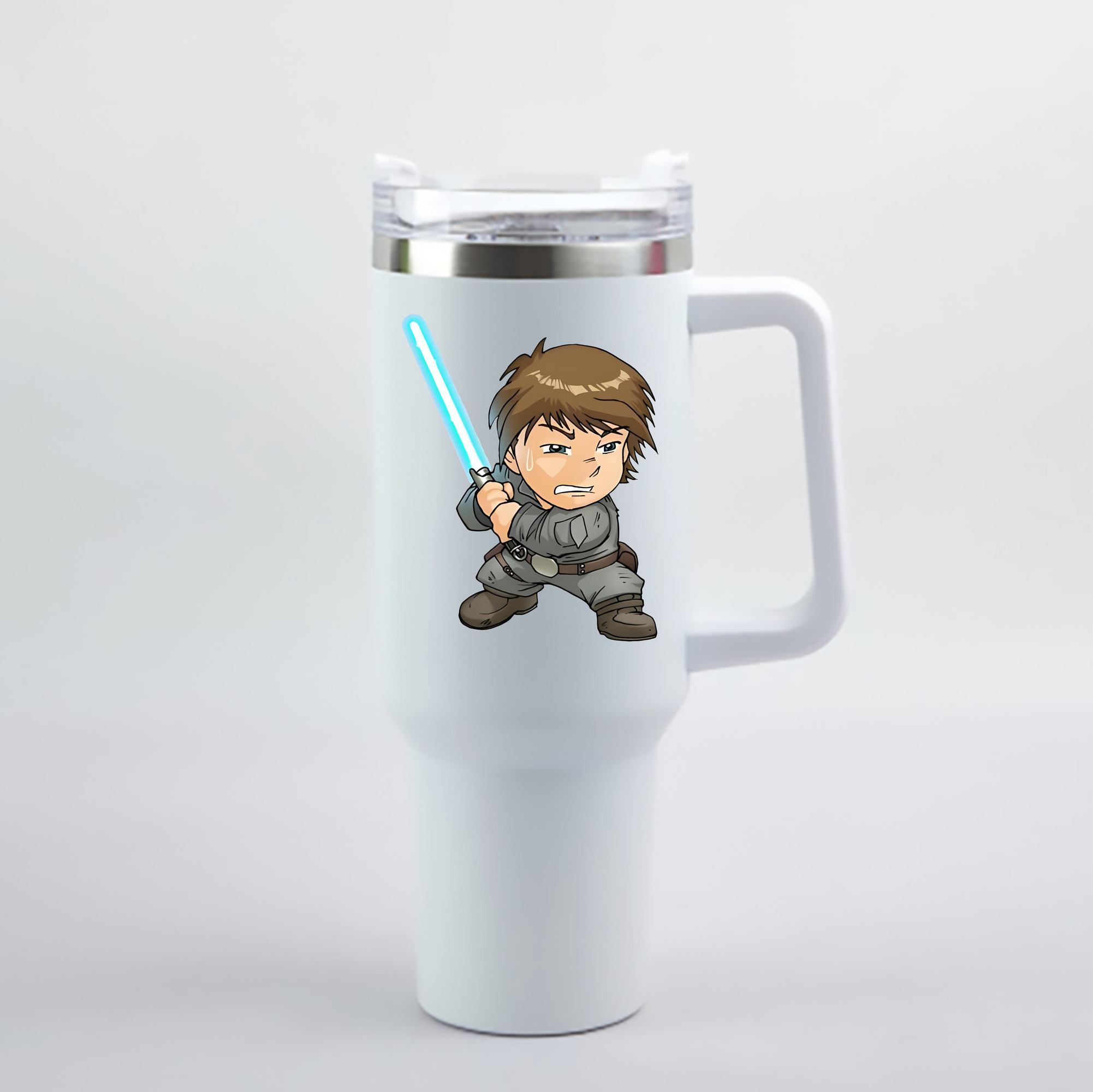 （画像用） スター・ウォーズ Star Wars 1200mL車用タンブラー - クリスタルステッカー（プラスチックストロー付き）