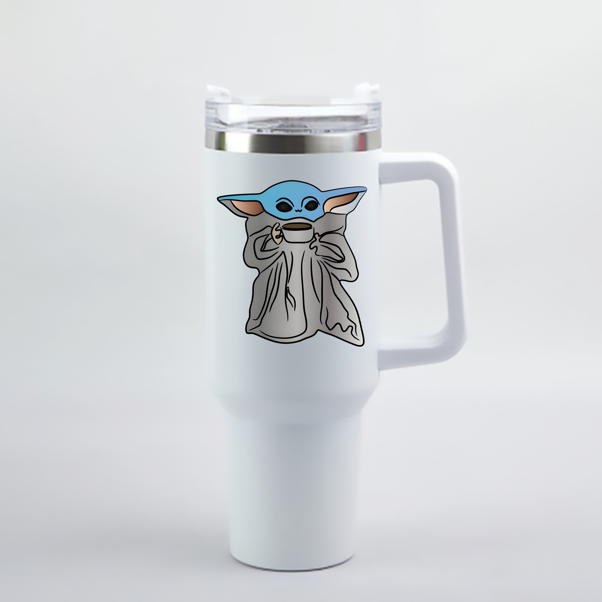 （画像用） スター・ウォーズ Star Wars 1200mL車用タンブラー - クリスタルステッカー（プラスチックストロー付き）