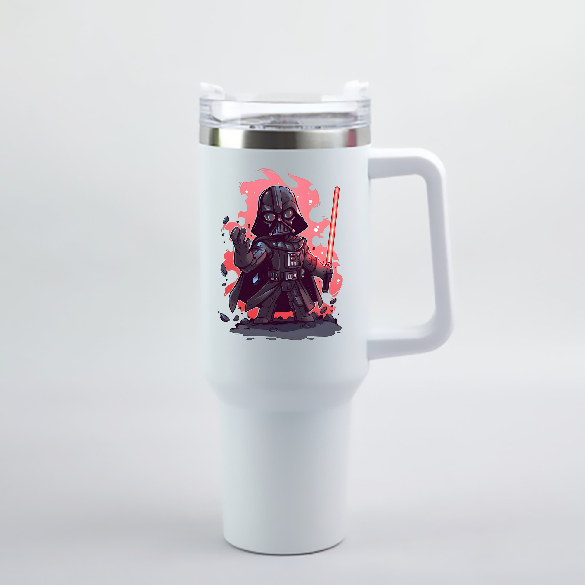（画像用） スター・ウォーズ Star Wars 1200mL車用タンブラー - クリスタルステッカー（プラスチックストロー付き）