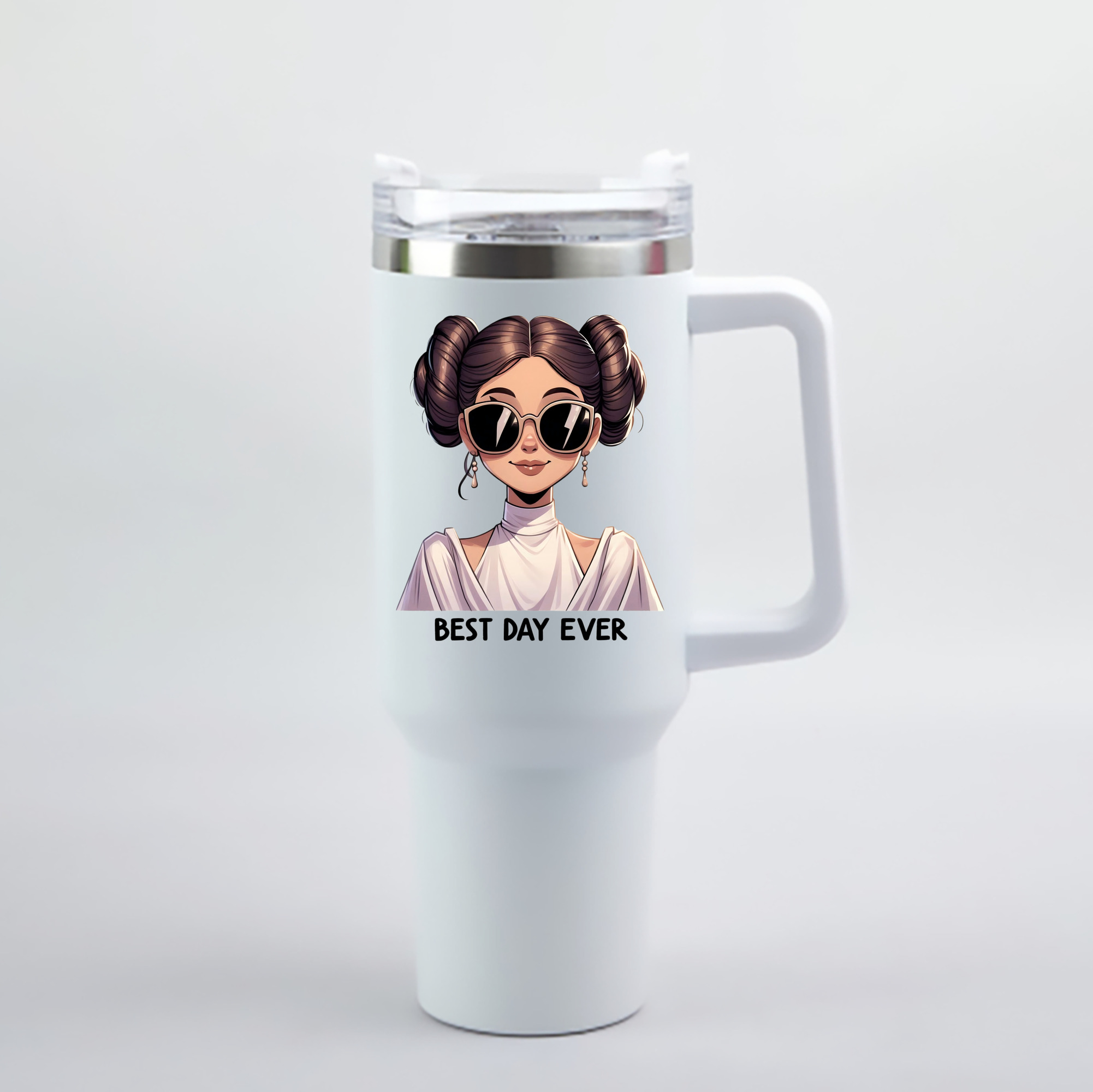 （画像用） スター・ウォーズ Star Wars 1200mL車用タンブラー - クリスタルステッカー（プラスチックストロー付き）