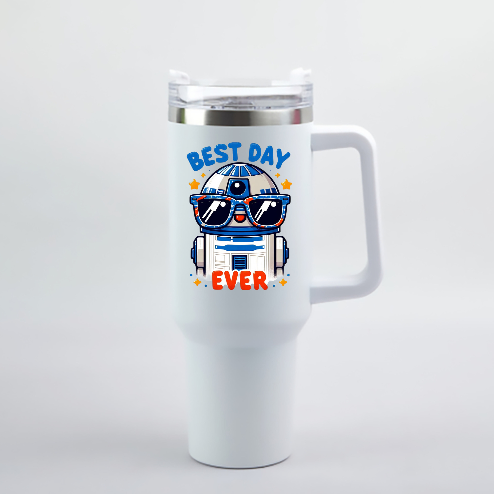 （画像用） スター・ウォーズ Star Wars 1200mL車用タンブラー - クリスタルステッカー（プラスチックストロー付き）