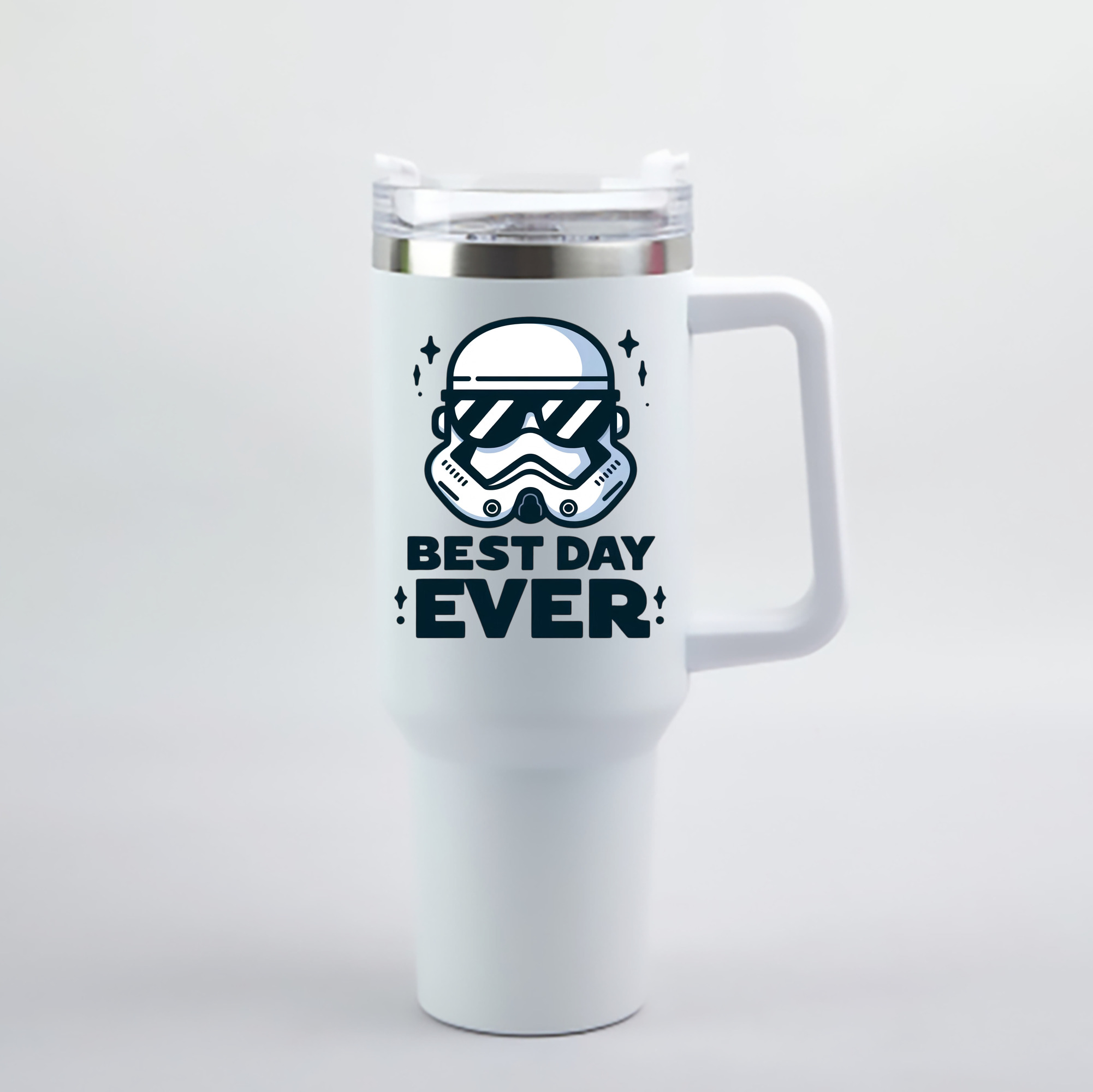 （画像用） スター・ウォーズ Star Wars 1200mL車用タンブラー - クリスタルステッカー（プラスチックストロー付き）