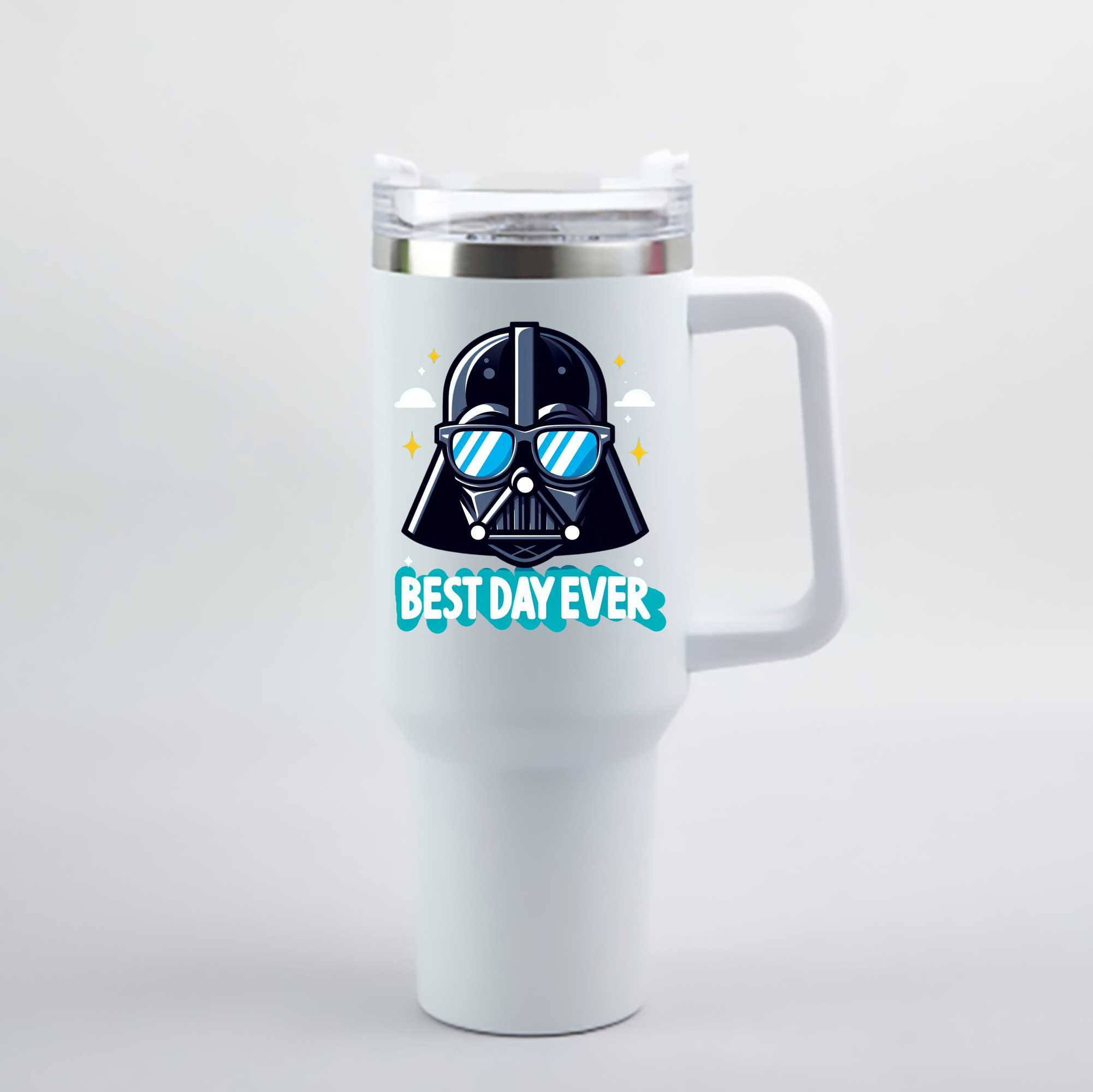 （画像用） スター・ウォーズ Star Wars 1200mL車用タンブラー - クリスタルステッカー（プラスチックストロー付き）