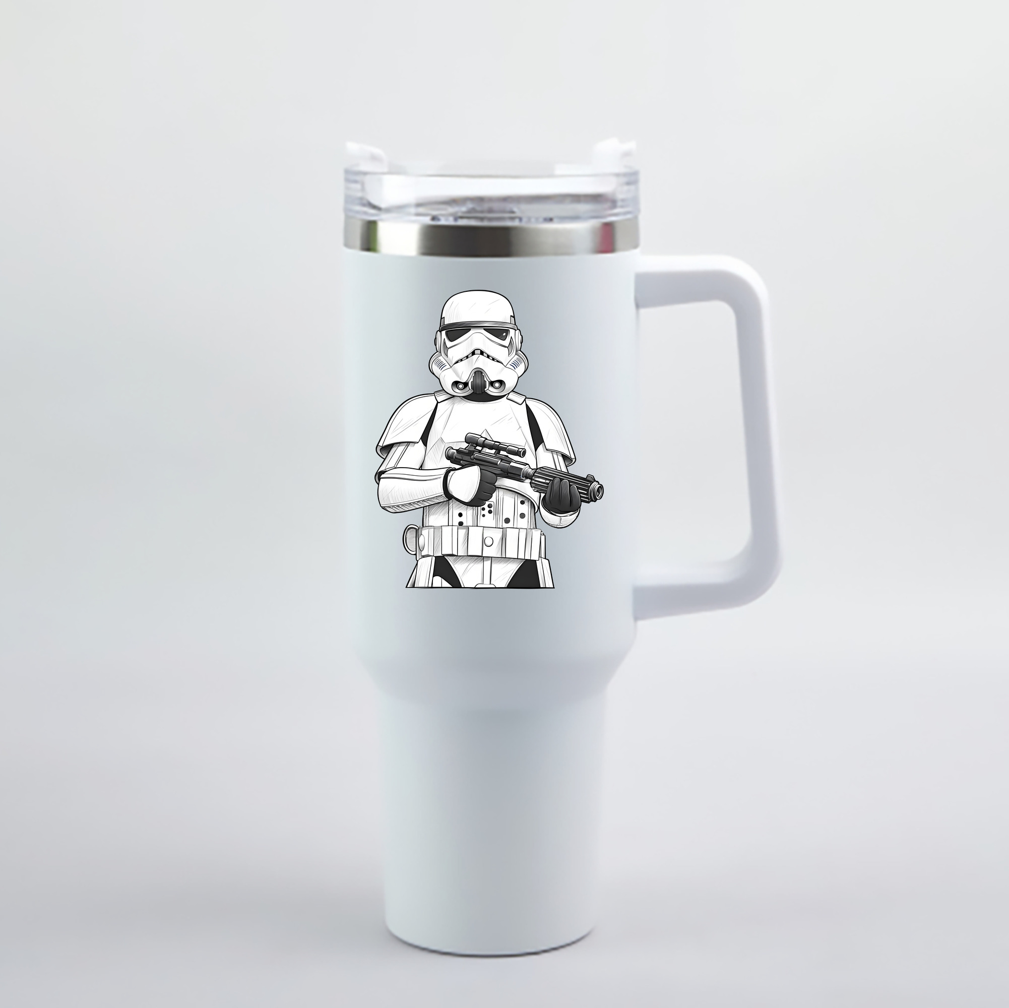 （画像用） スター・ウォーズ Star Wars 1200mL車用タンブラー - クリスタルステッカー（プラスチックストロー付き）