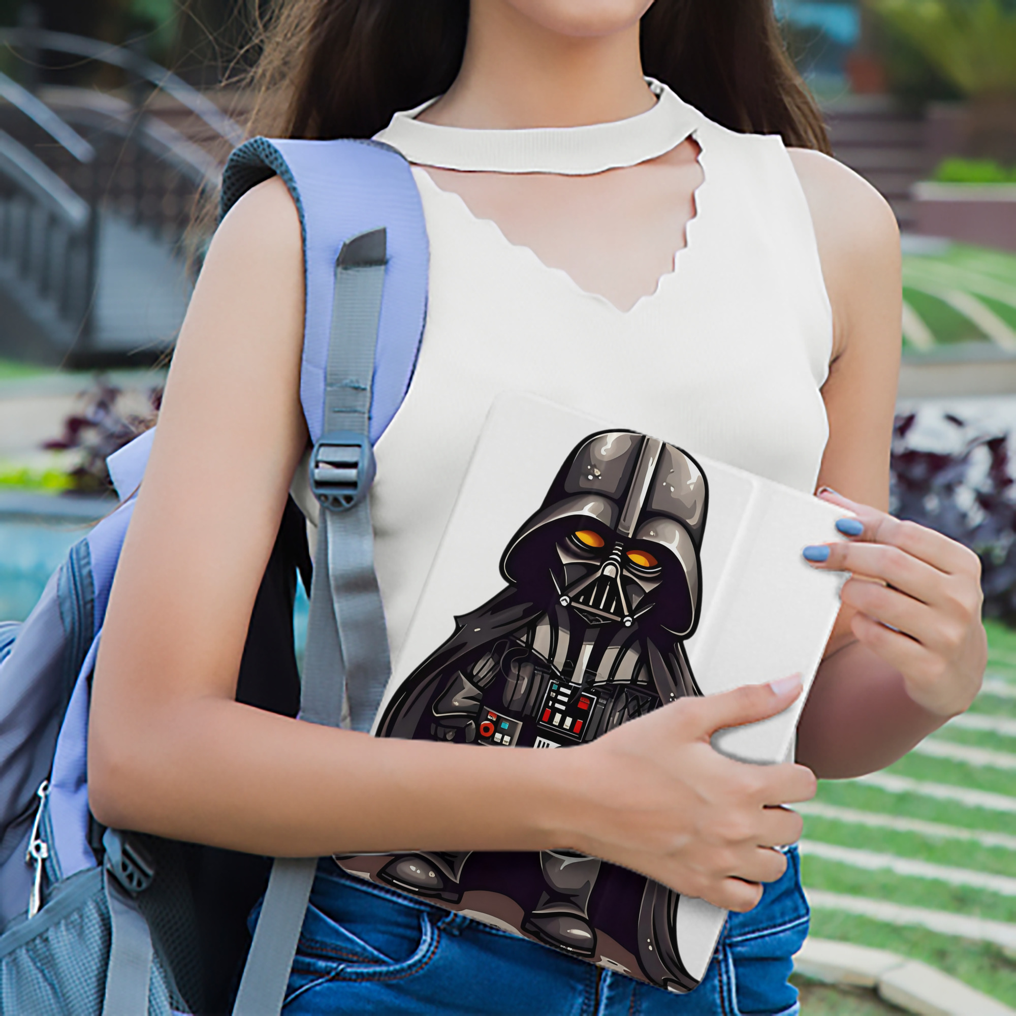 スター・ウォーズ Star Wars IPad ケース ペン収納付き 三つ折りスタンド PUレザー×シリコン 対応機種9.5/10.5/10.9インチ