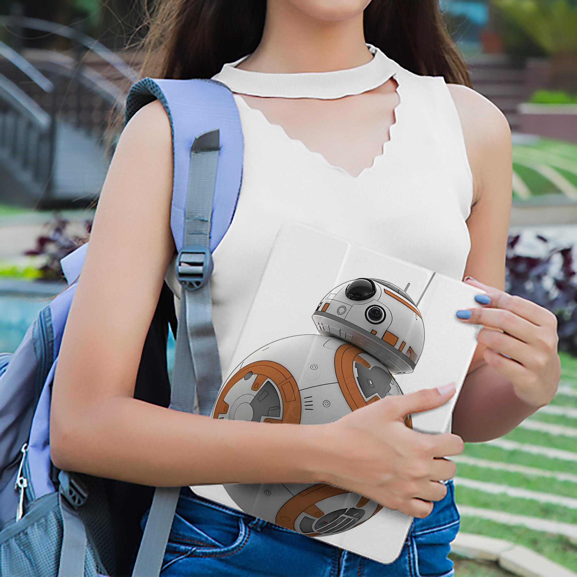 スター・ウォーズ Star Wars IPad ケース ペン収納付き 三つ折りスタンド PUレザー×シリコン 対応機種9.5/10.5/10.9インチ