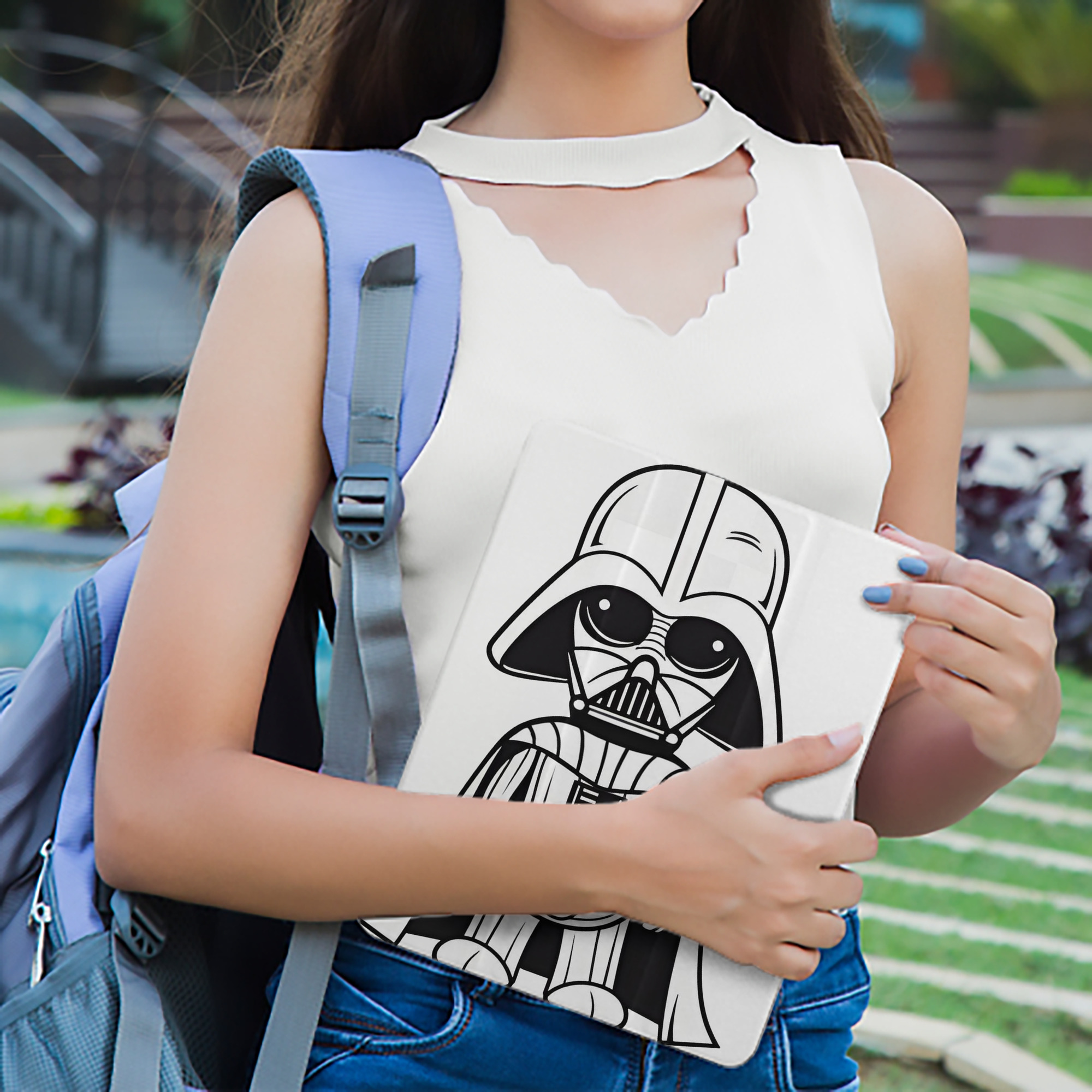 スター・ウォーズ Star Wars IPad ケース ペン収納付き 三つ折りスタンド PUレザー×シリコン 対応機種9.5/10.5/10.9インチ