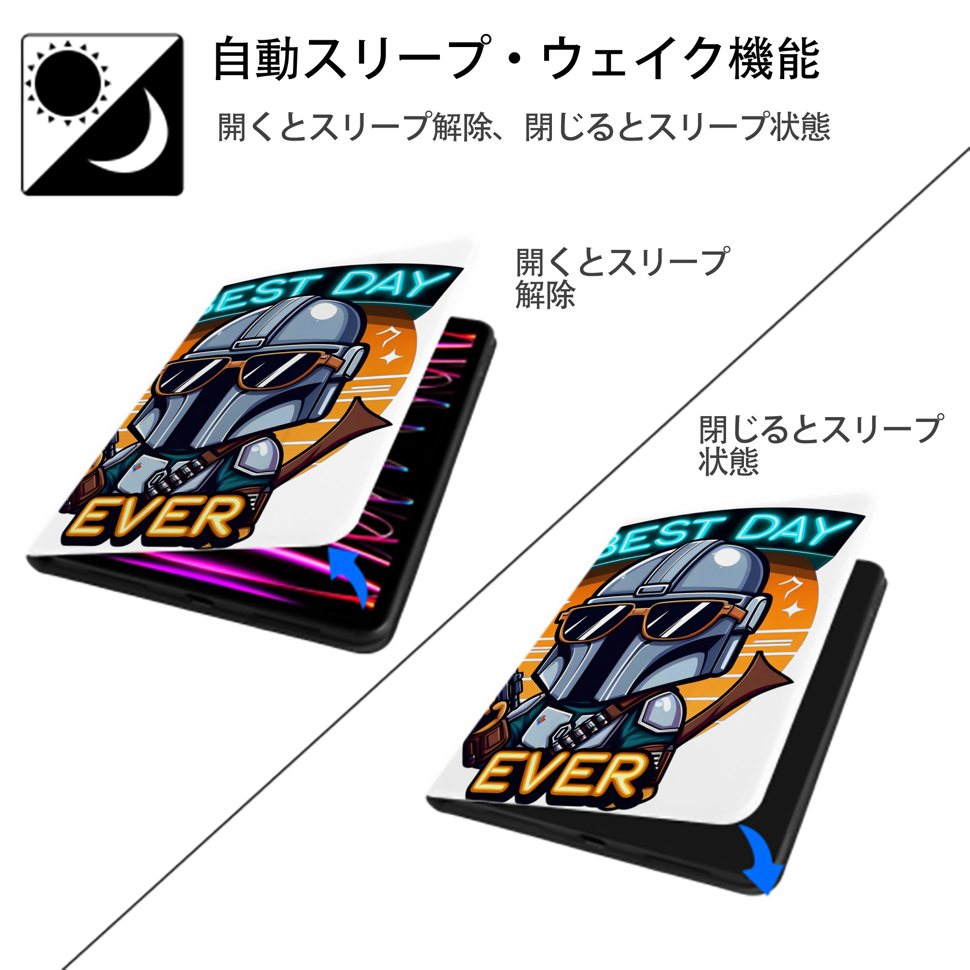 スター・ウォーズ Star Wars IPad ケース ペン収納付き 三つ折りスタンド PUレザー×シリコン 対応機種9.5/10.5/10.9インチ