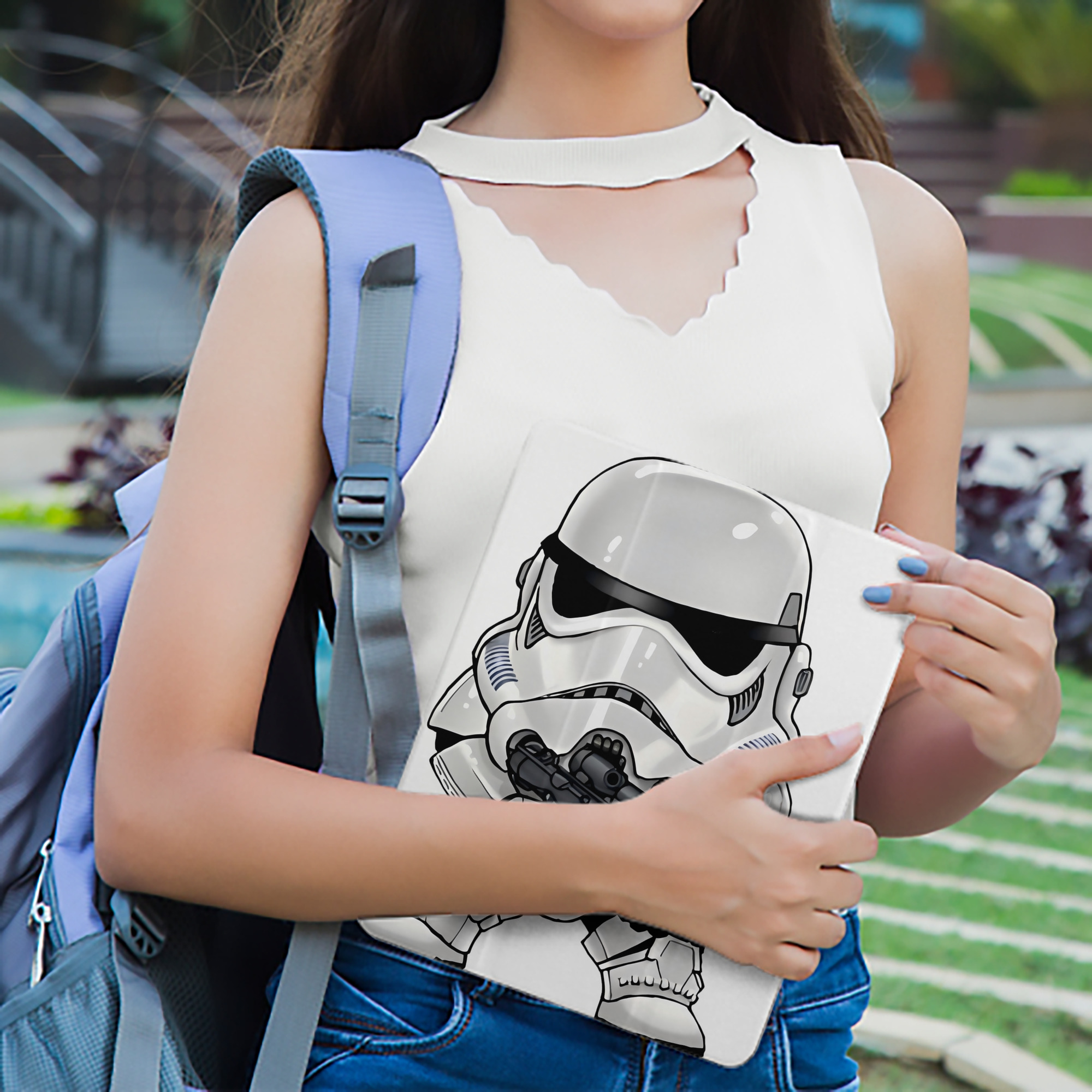 スター・ウォーズ Star Wars IPad ケース ペン収納付き 三つ折りスタンド PUレザー×シリコン 対応機種9.5/10.5/10.9インチ